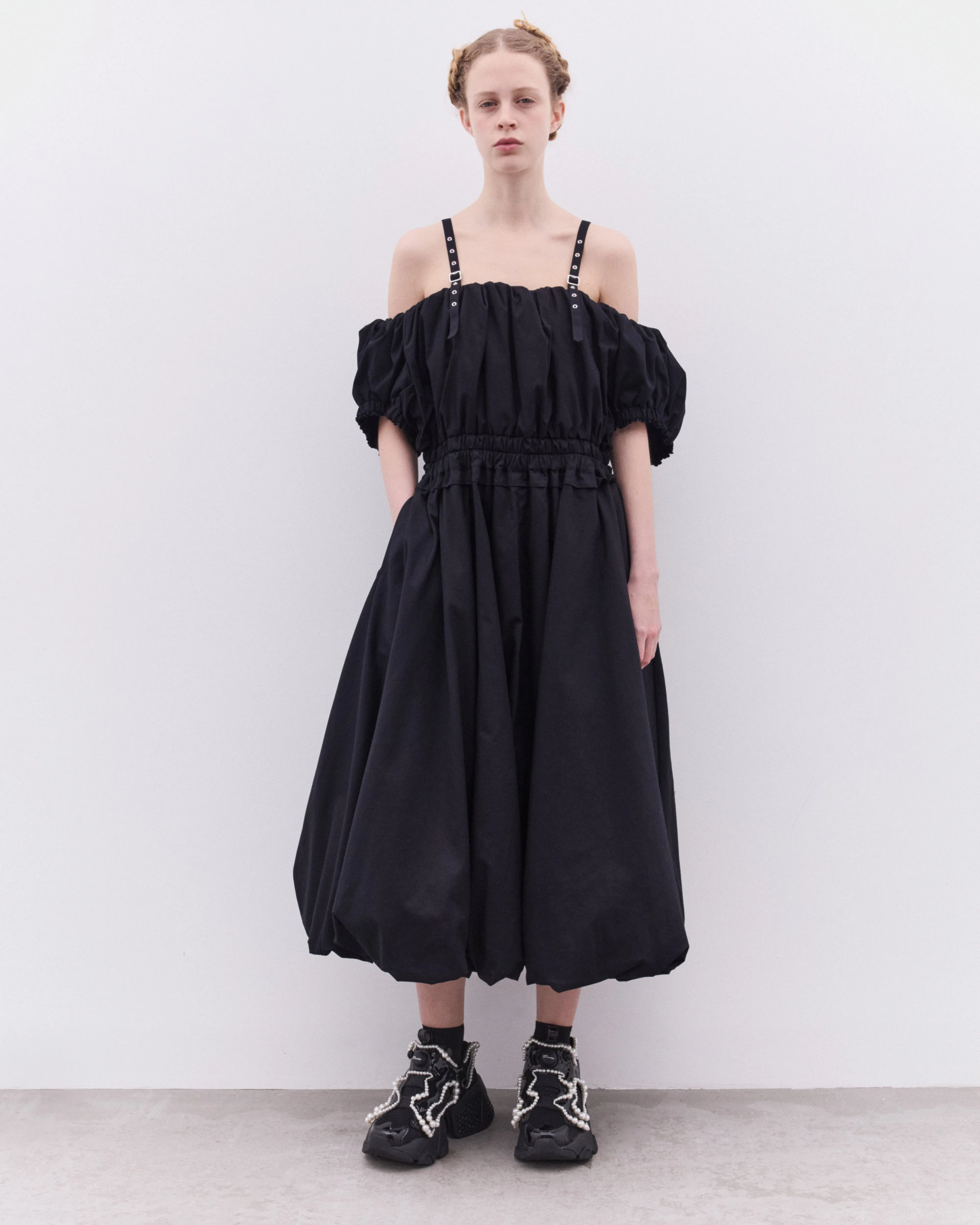 Noir Kei Ninomiya - Women's Elasticated Voluminous Dress - (Black)