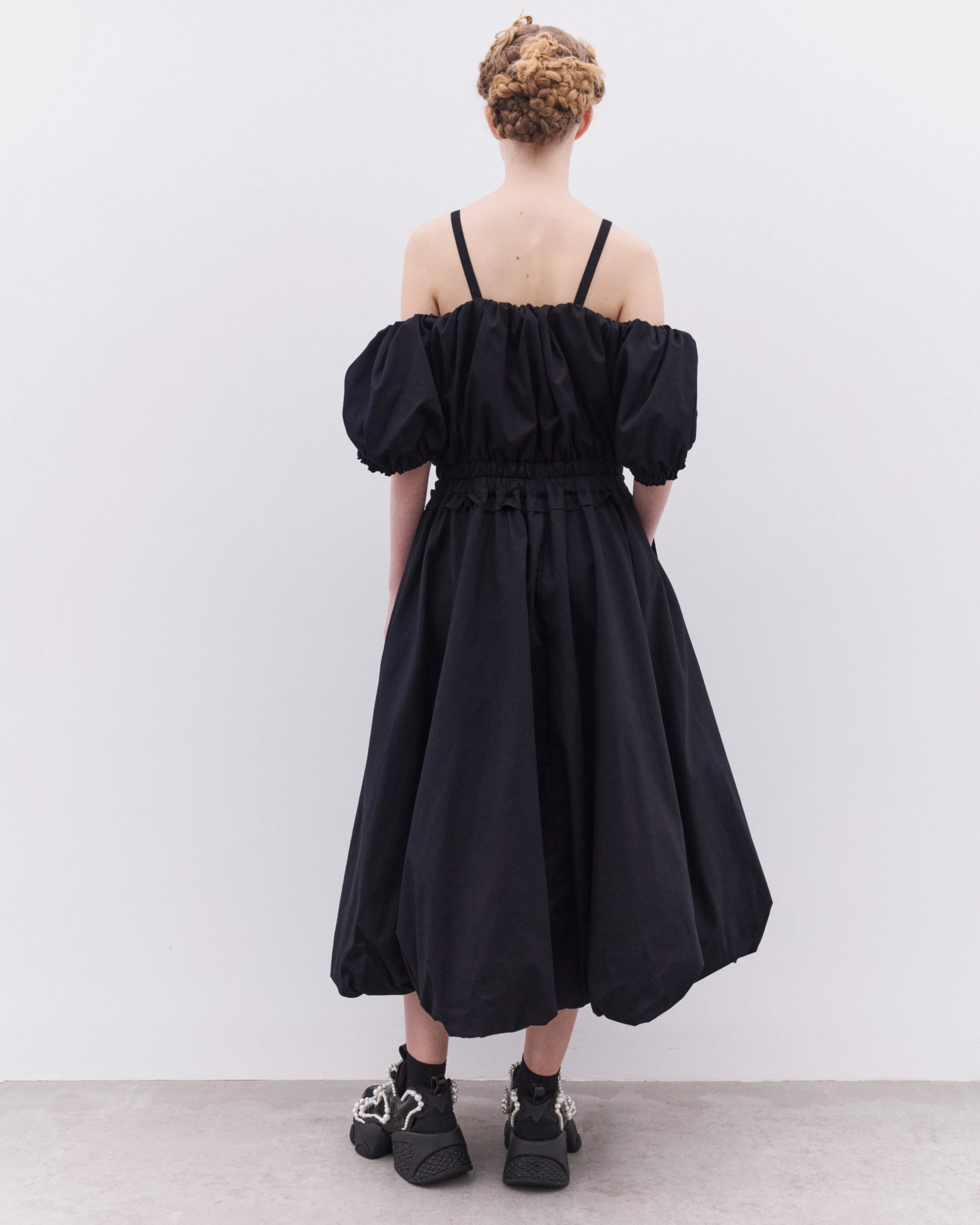Noir Kei Ninomiya - Women's Elasticated Voluminous Dress - (Black)