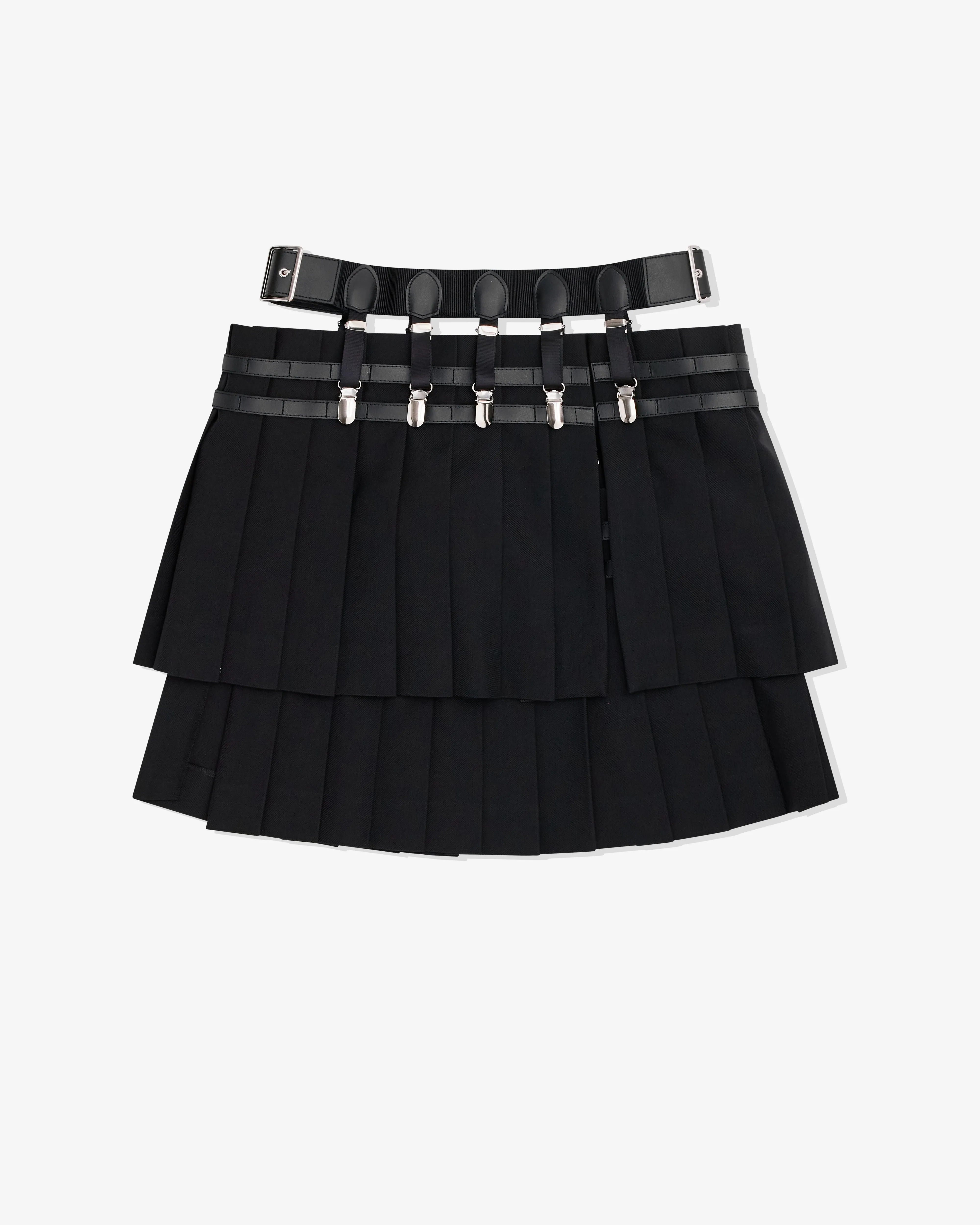 Noir Kei Ninomiya - Women's Layered Pleated Skirt - (Black)