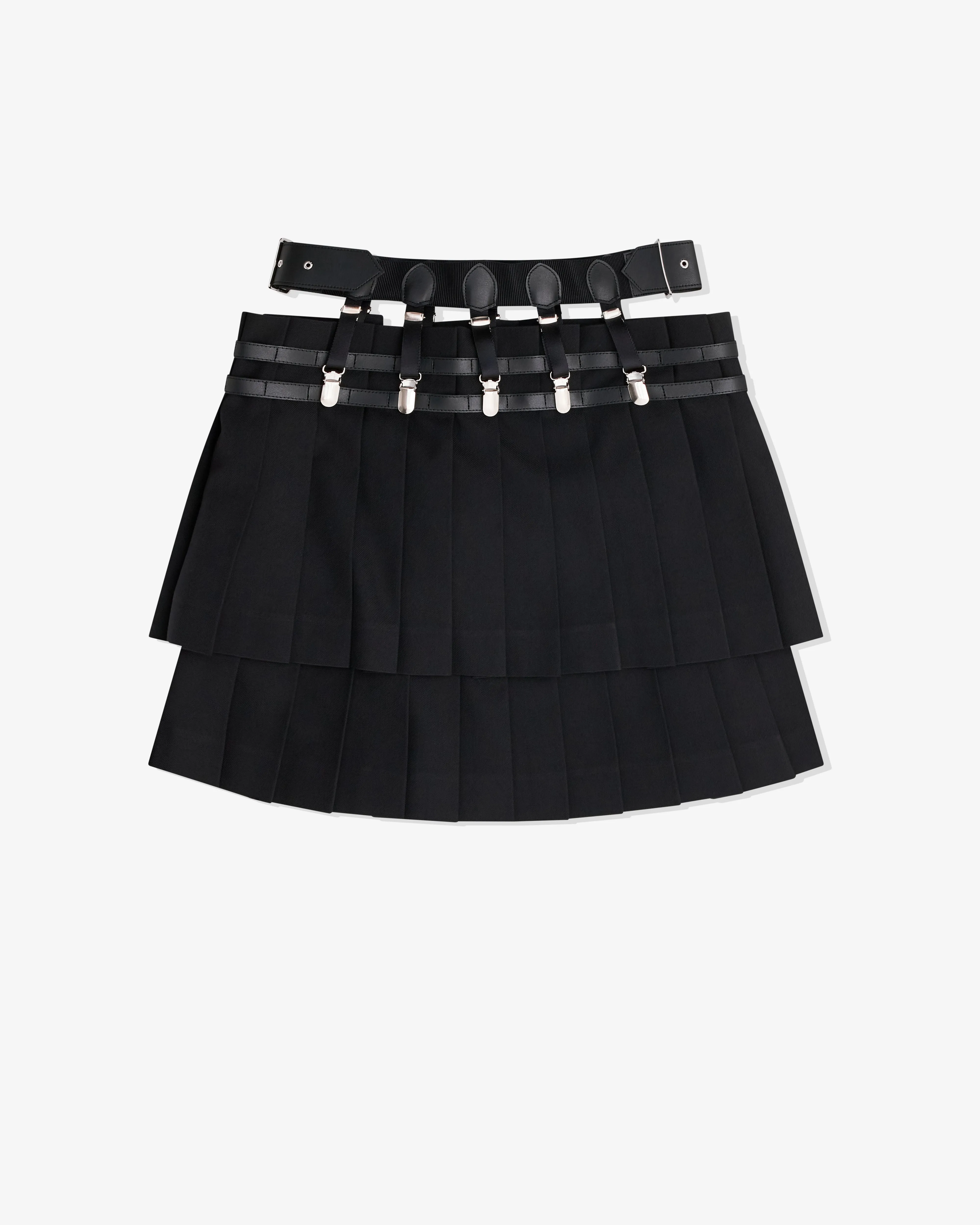 Noir Kei Ninomiya - Women's Layered Pleated Skirt - (Black)