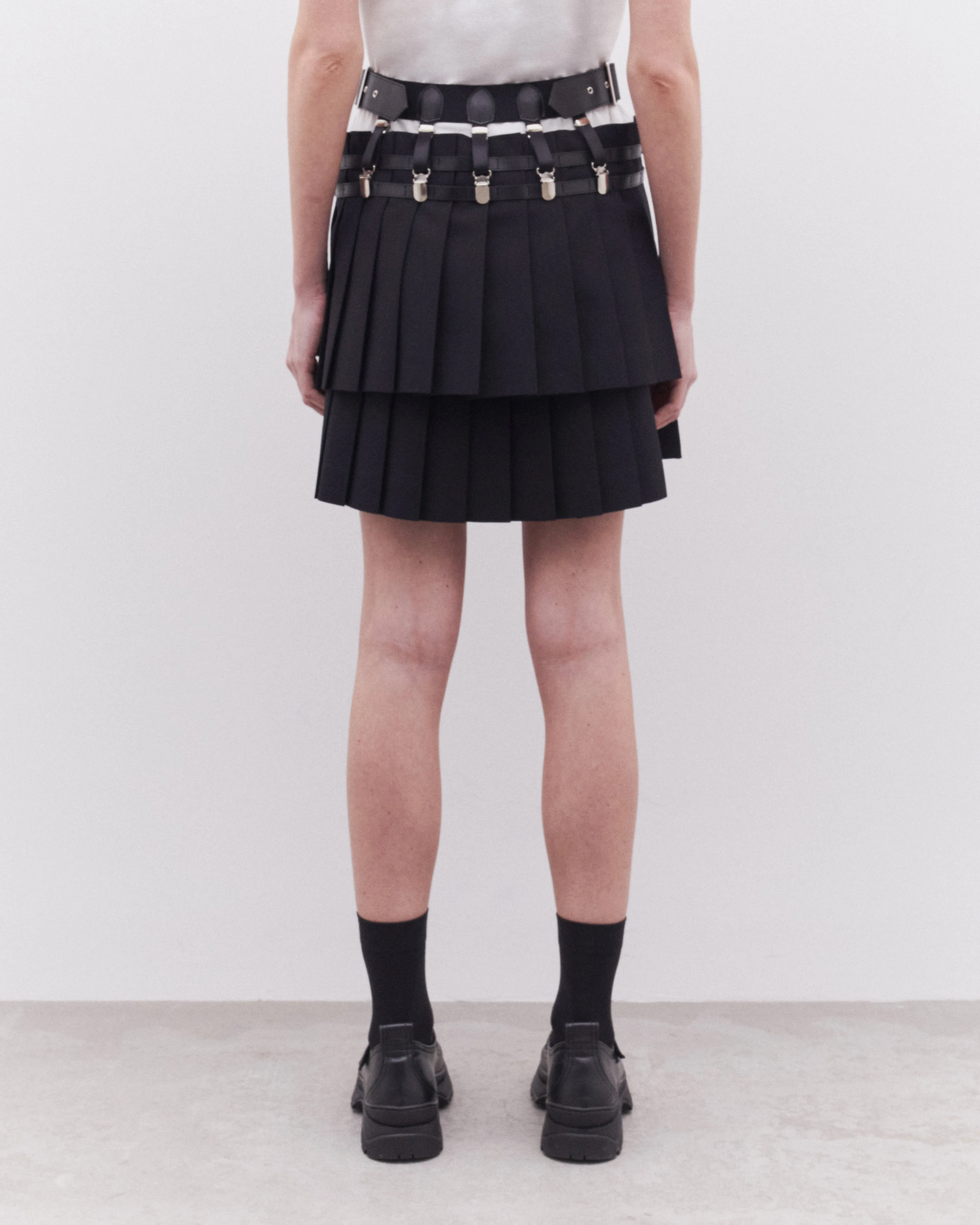 Noir Kei Ninomiya - Women's Layered Pleated Skirt - (Black)