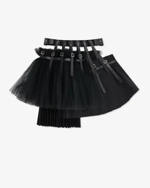 Noir Kei Ninomiya - Women's Layered Pleated Tulle Skirt - (Black)