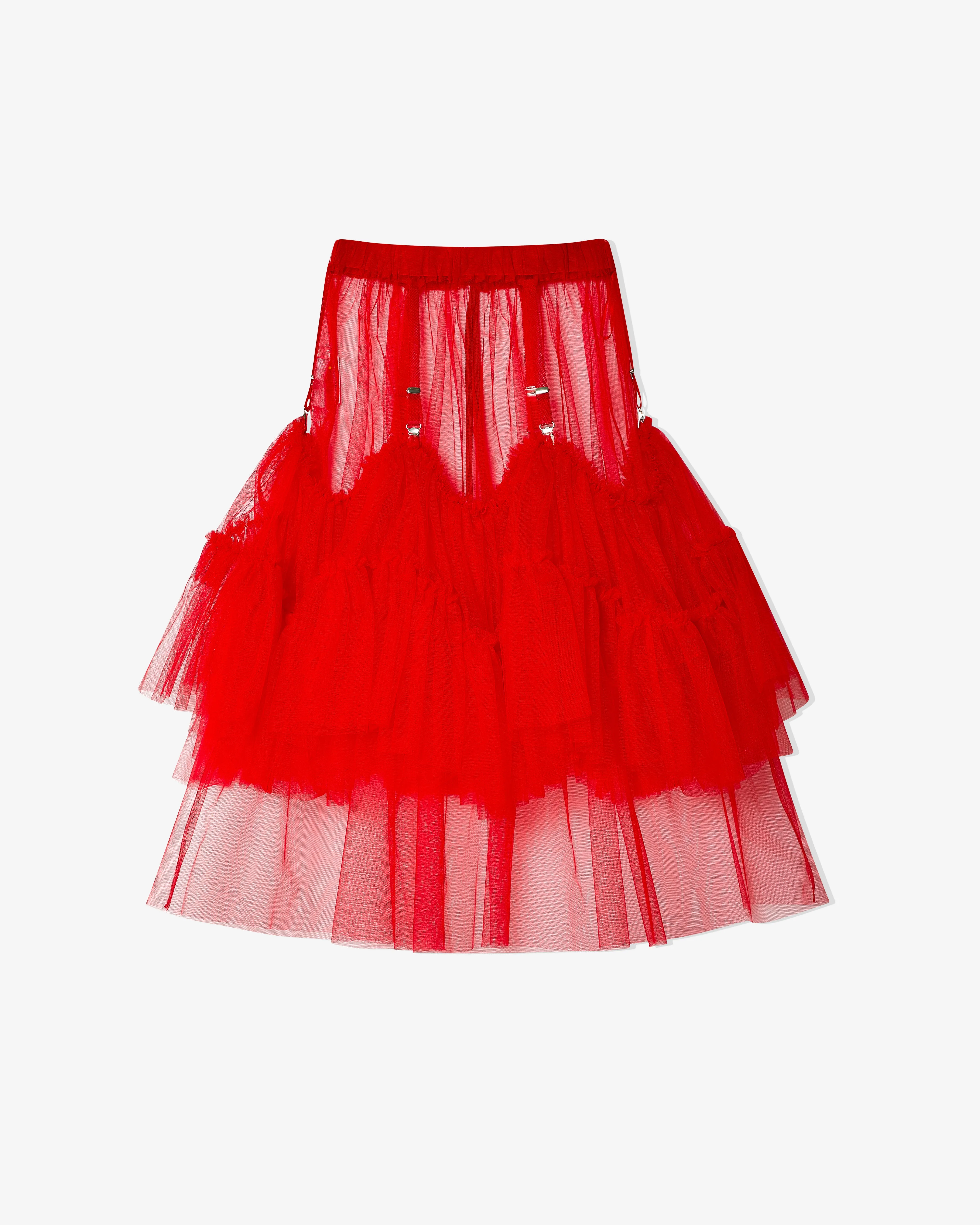 Noir Kei Ninomiya - Women's Long Skirt - (Red)