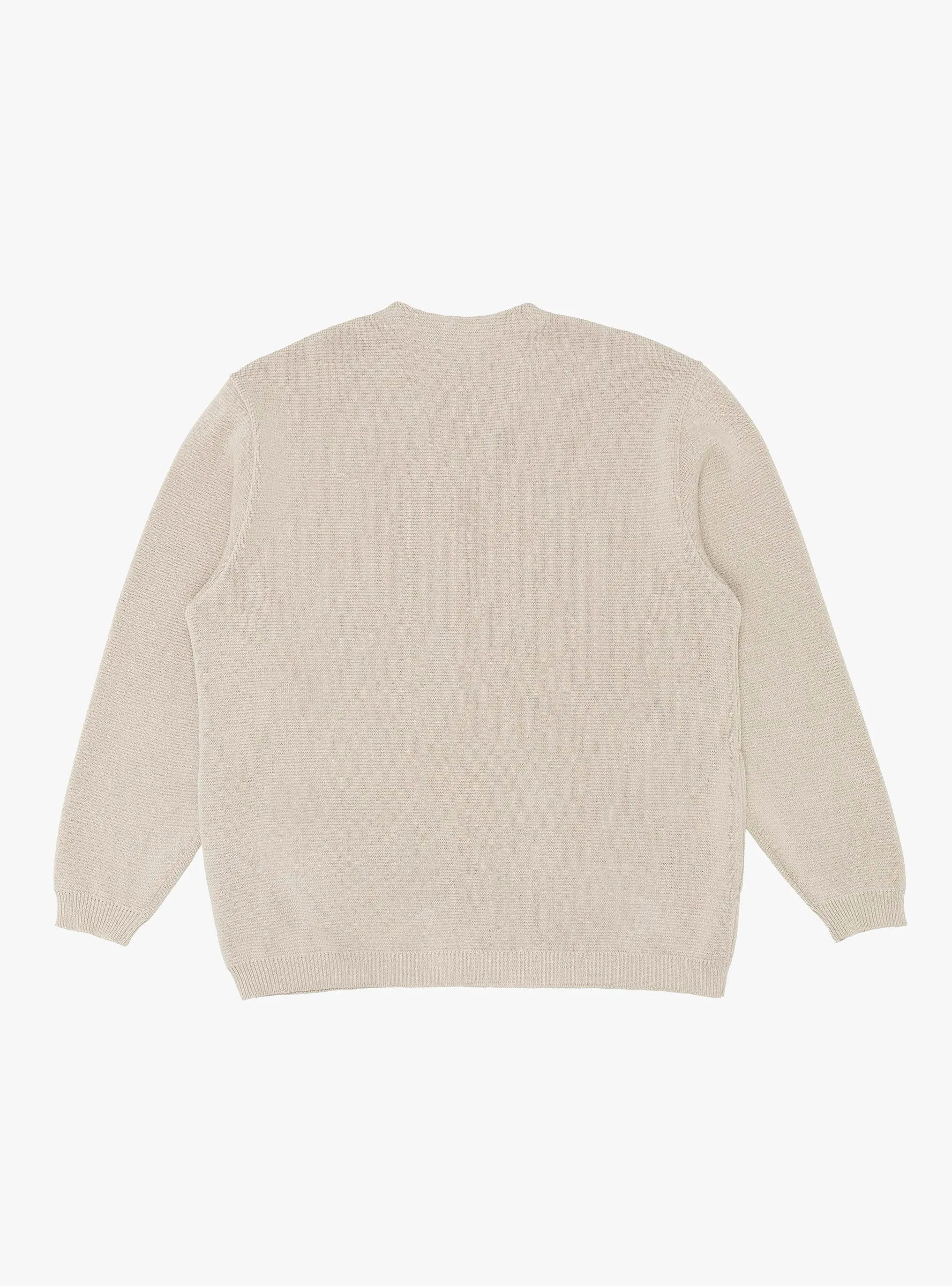 Paper Mixed Zip Up Cardigan Oatmeal