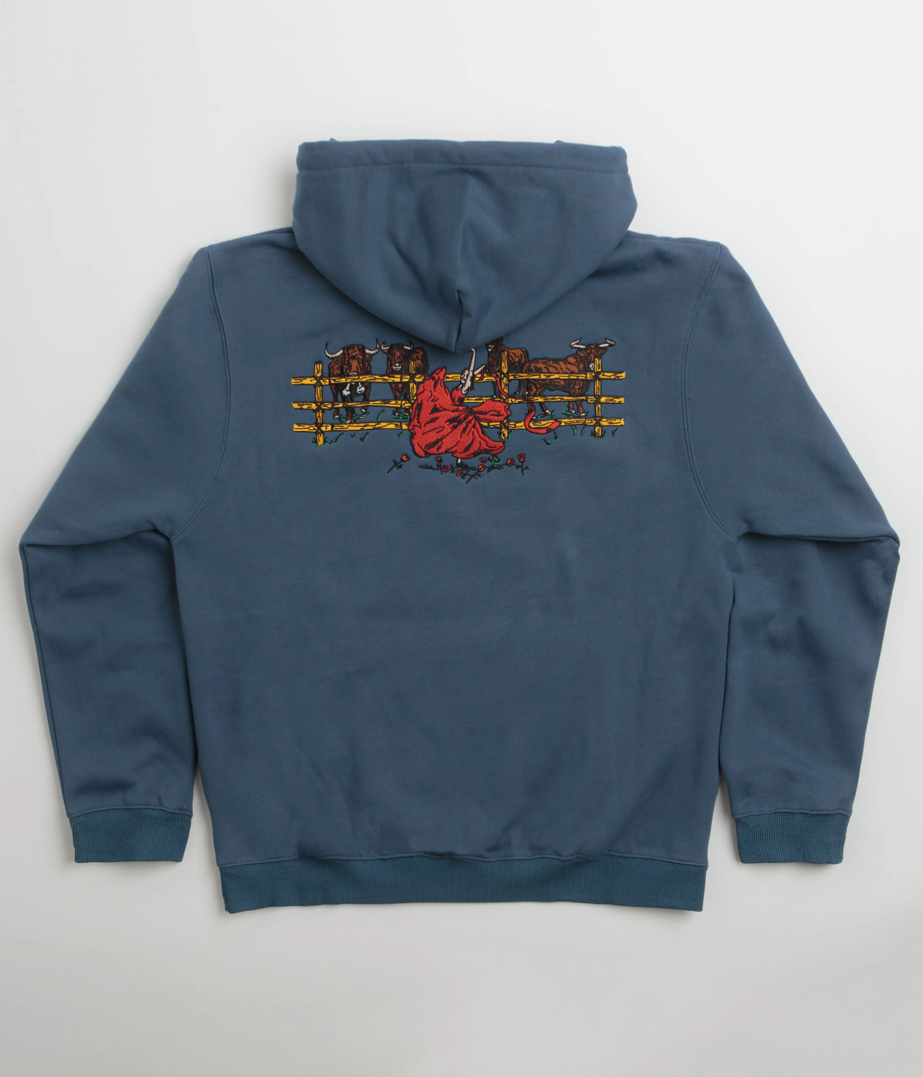 Pass Port Red Flag Hoodie - Harbour Blue