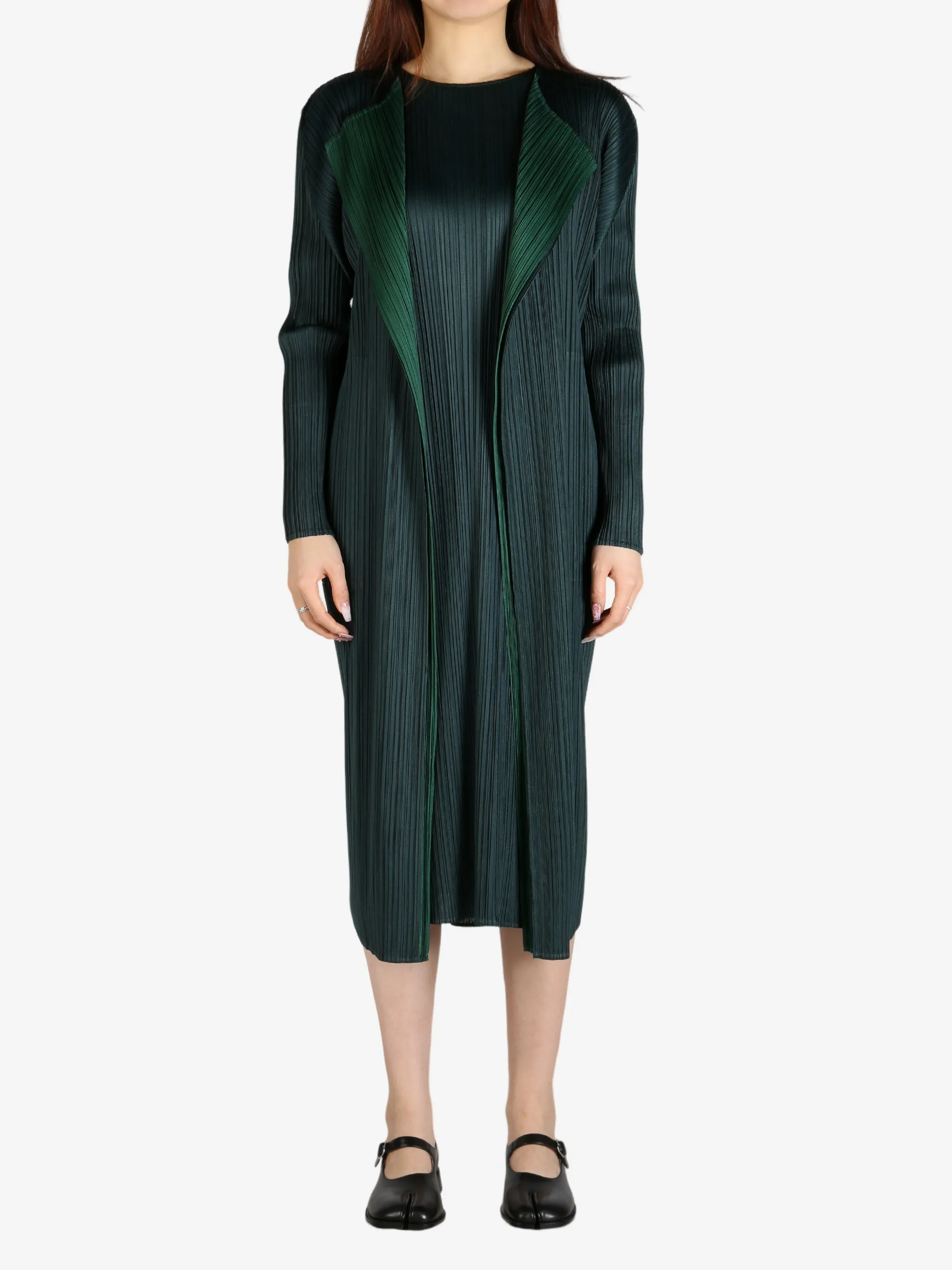 PLEATS PLEASE ISSEY MIYAKE - Women Merry Bicolor Coat