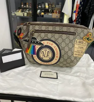 [Pre-used] Gucci Waistbag Brown UFO Supreme