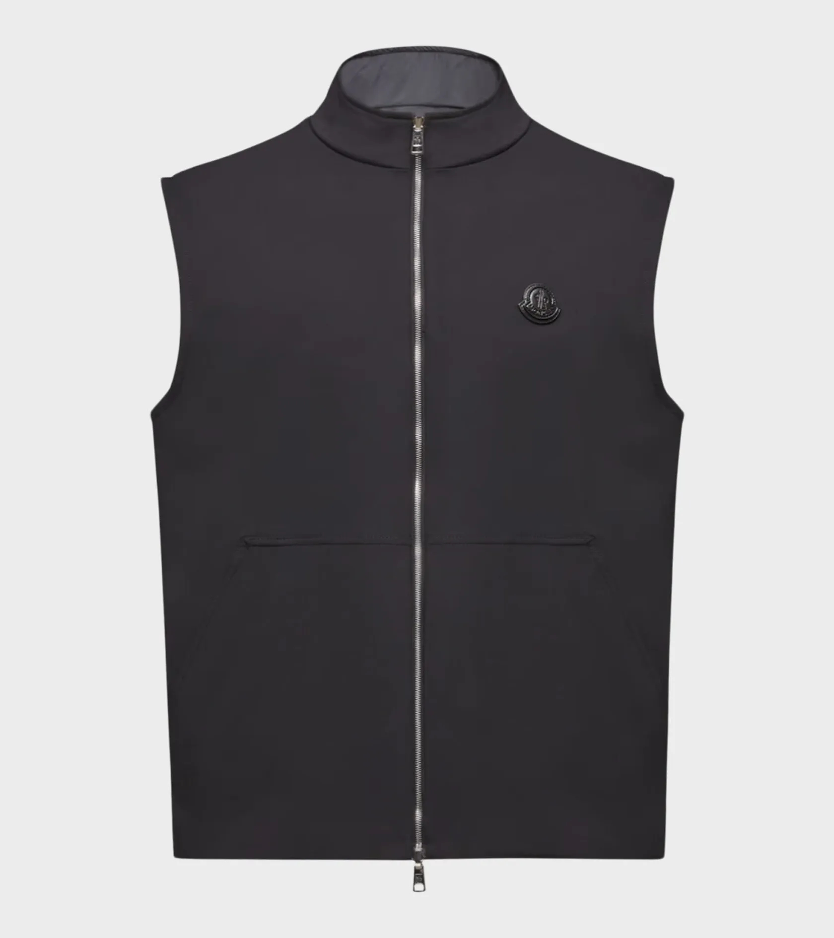 Reversible Padded Cotton Vest Black