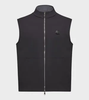 Reversible Padded Cotton Vest Black