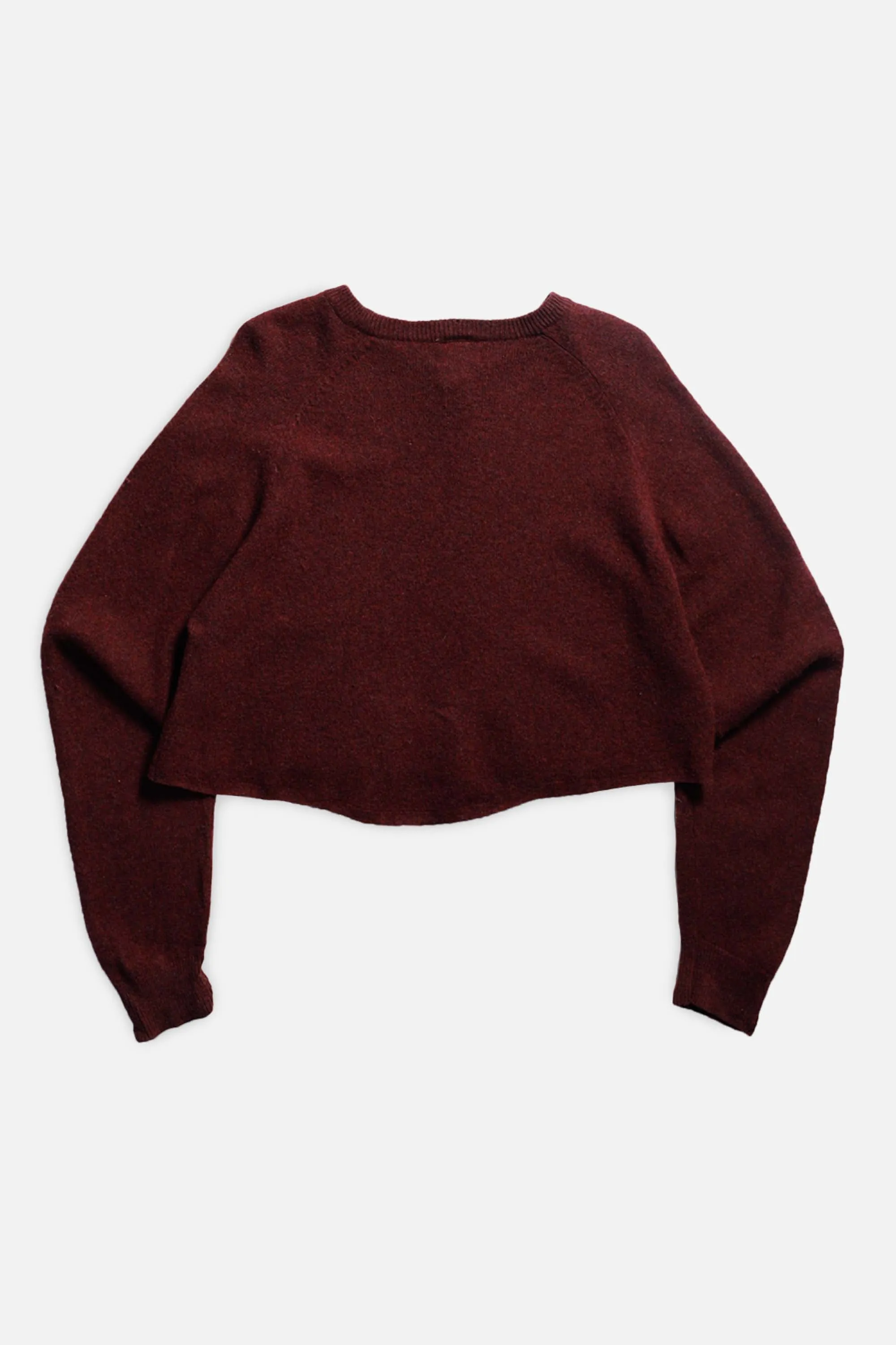 Rework Crop Knit Sweater - L