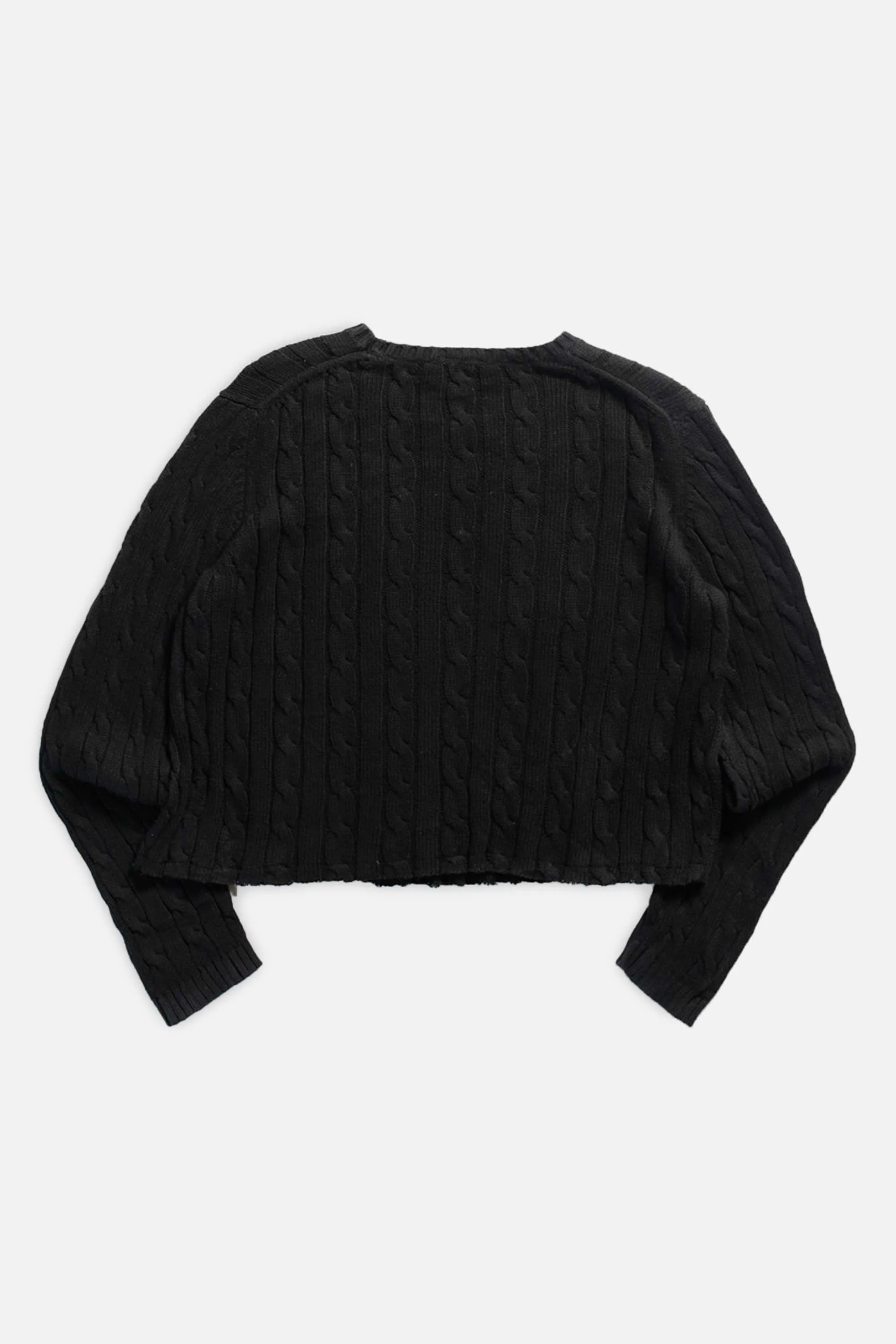 Rework Crop Knit Sweater - L