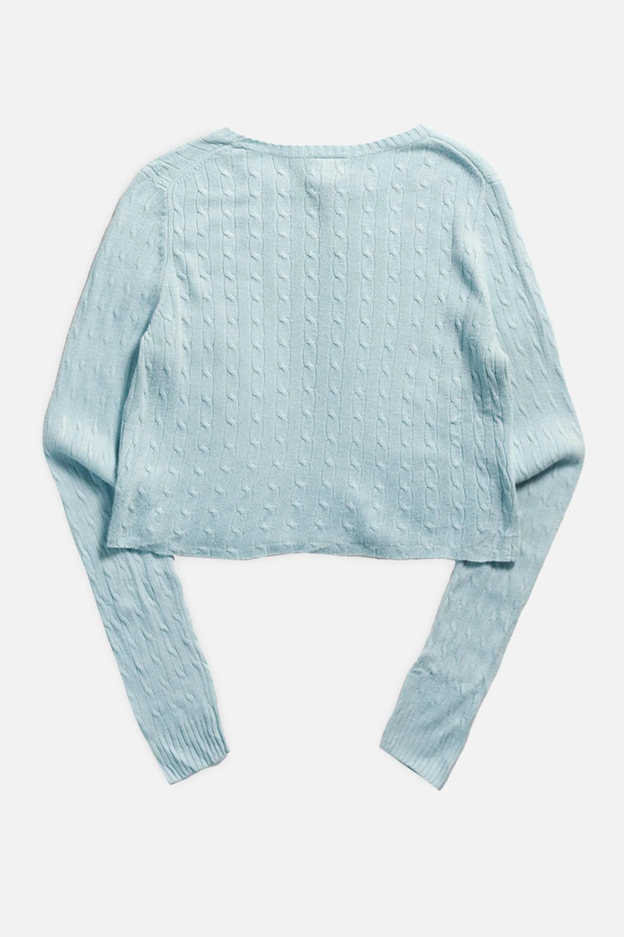 Rework Crop Knit Sweater - M