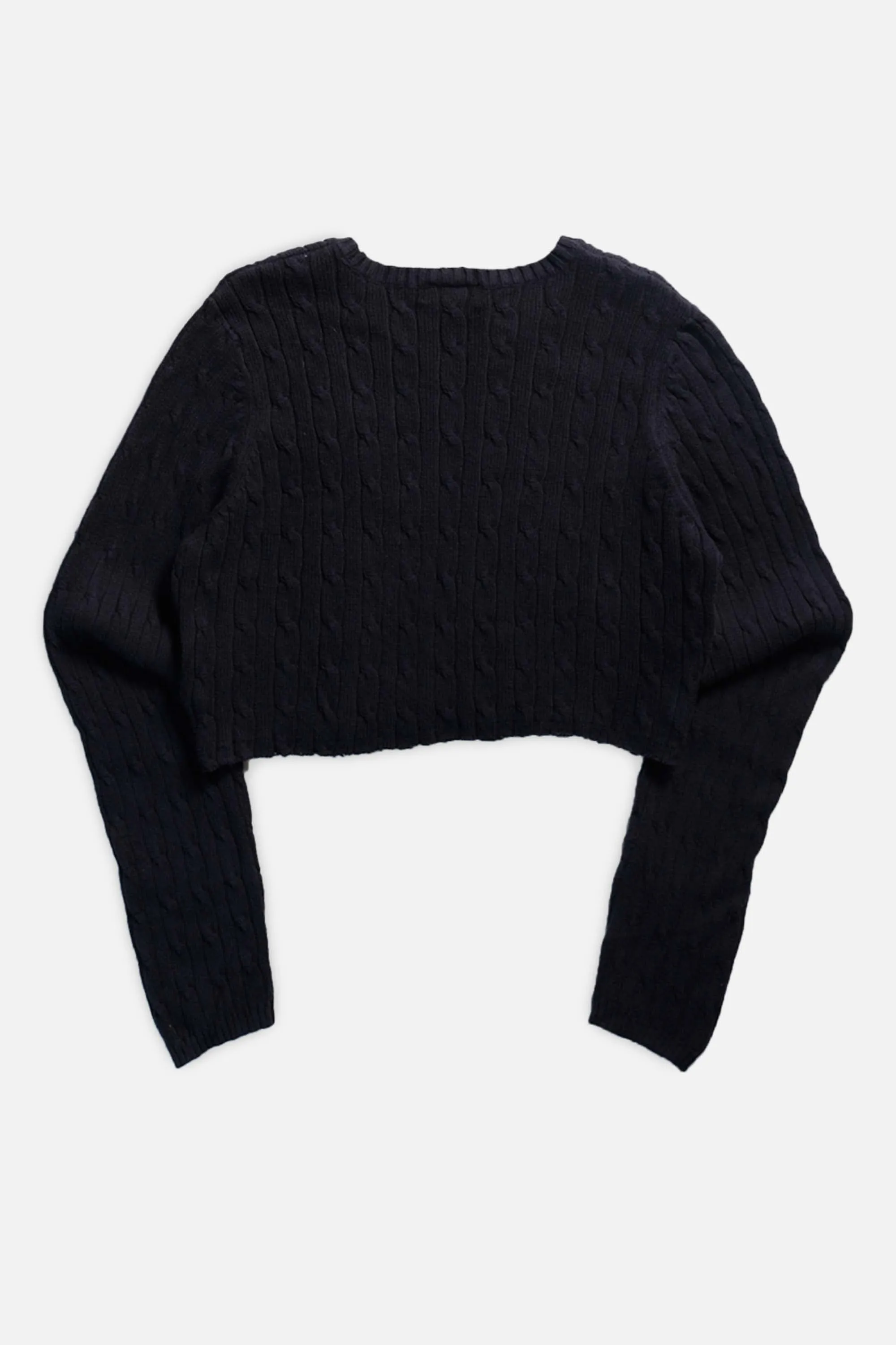 Rework Crop Knit Sweater - S