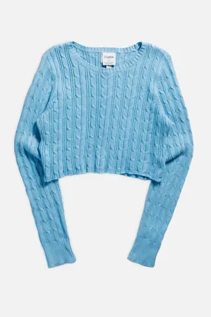 Rework Crop Knit Sweater - S