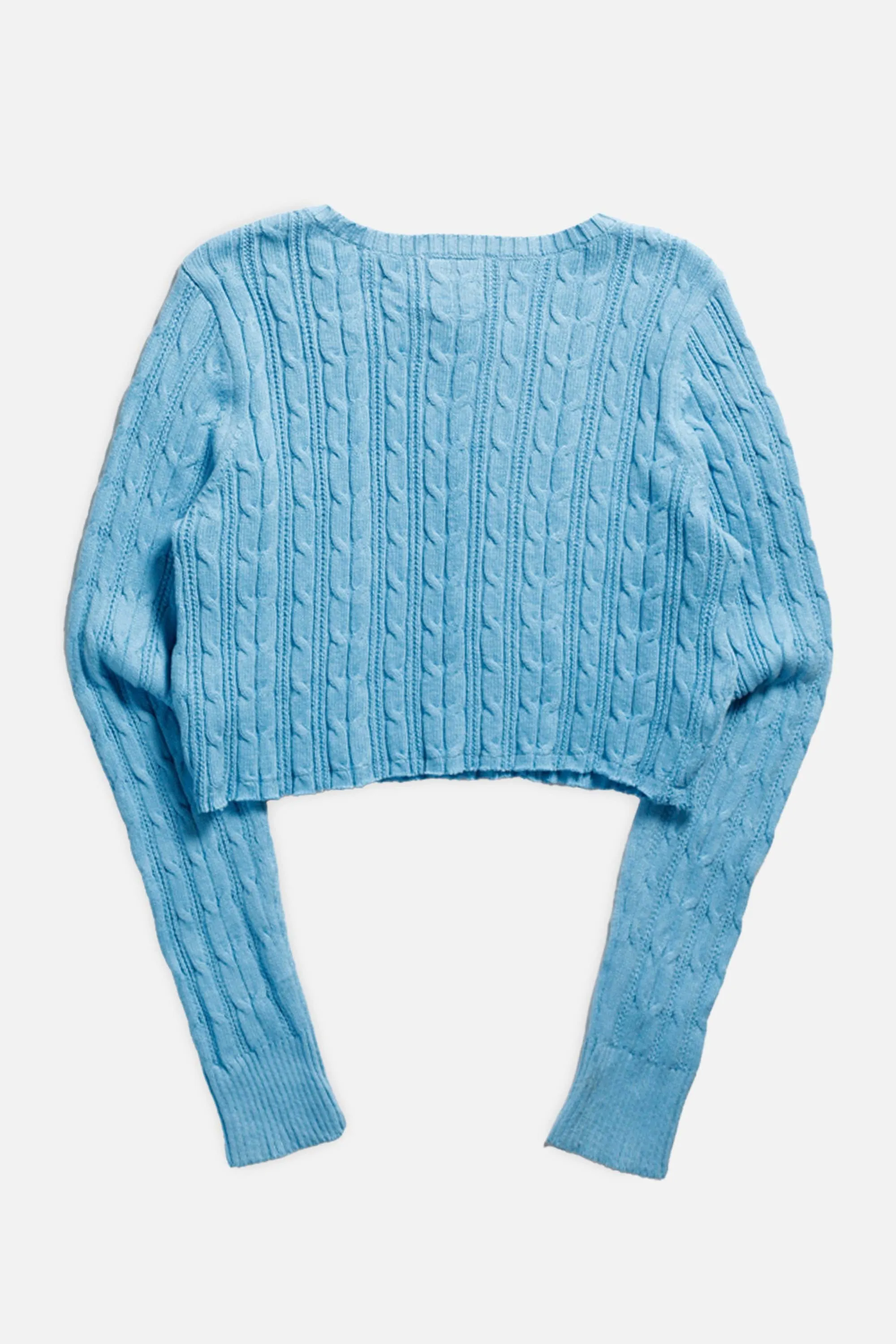 Rework Crop Knit Sweater - S