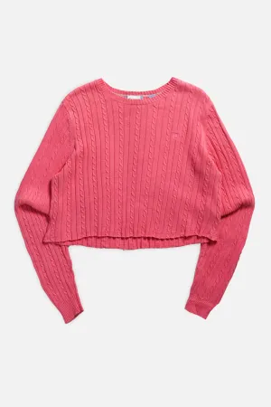 Rework Crop Knit Sweater - XL