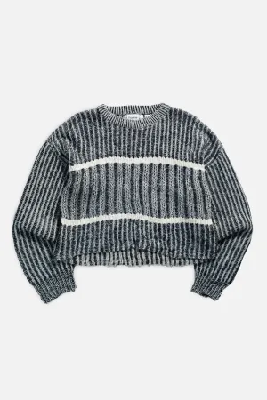 Rework Crop Knit Sweater - XL
