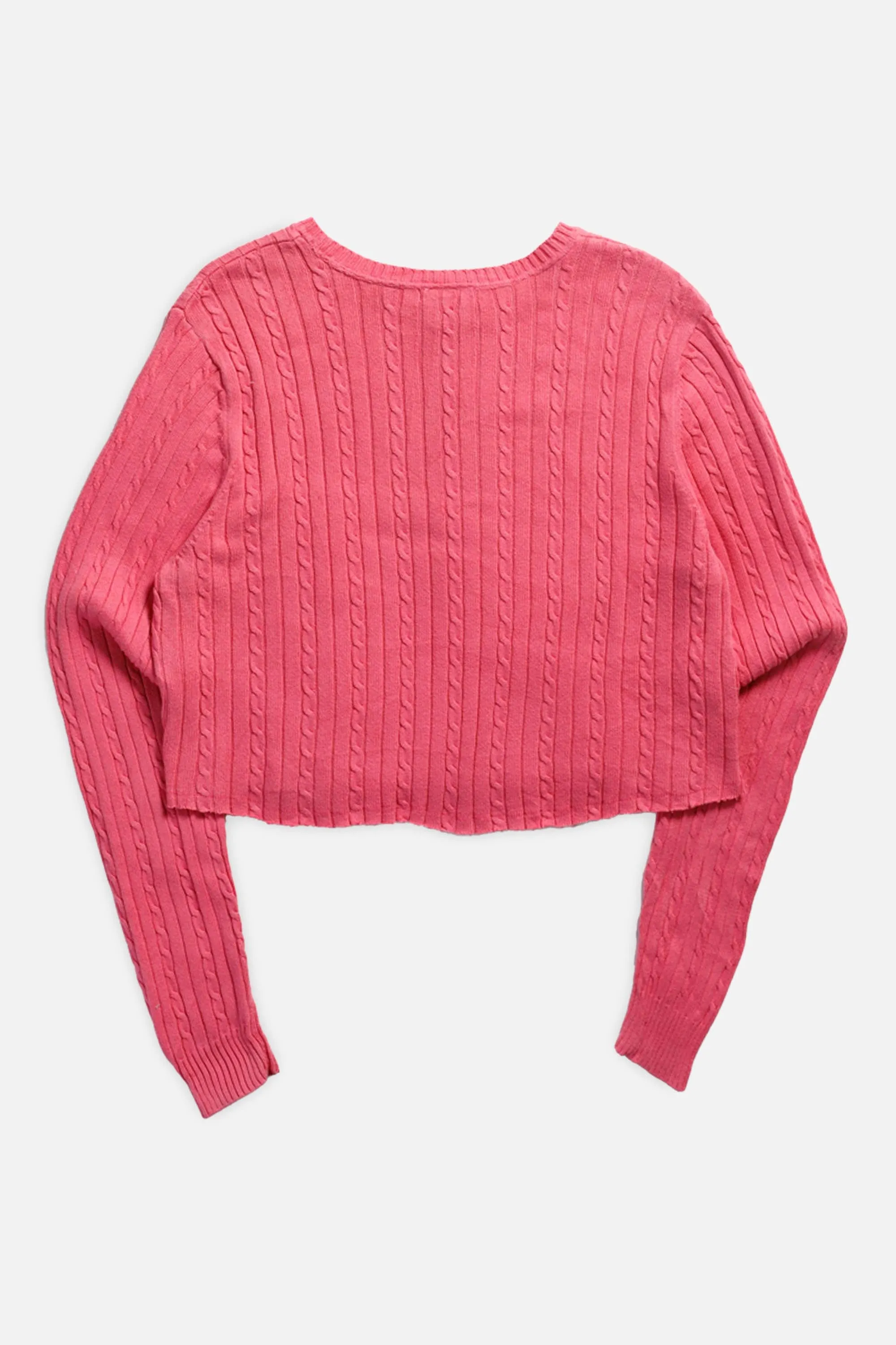 Rework Crop Knit Sweater - XL