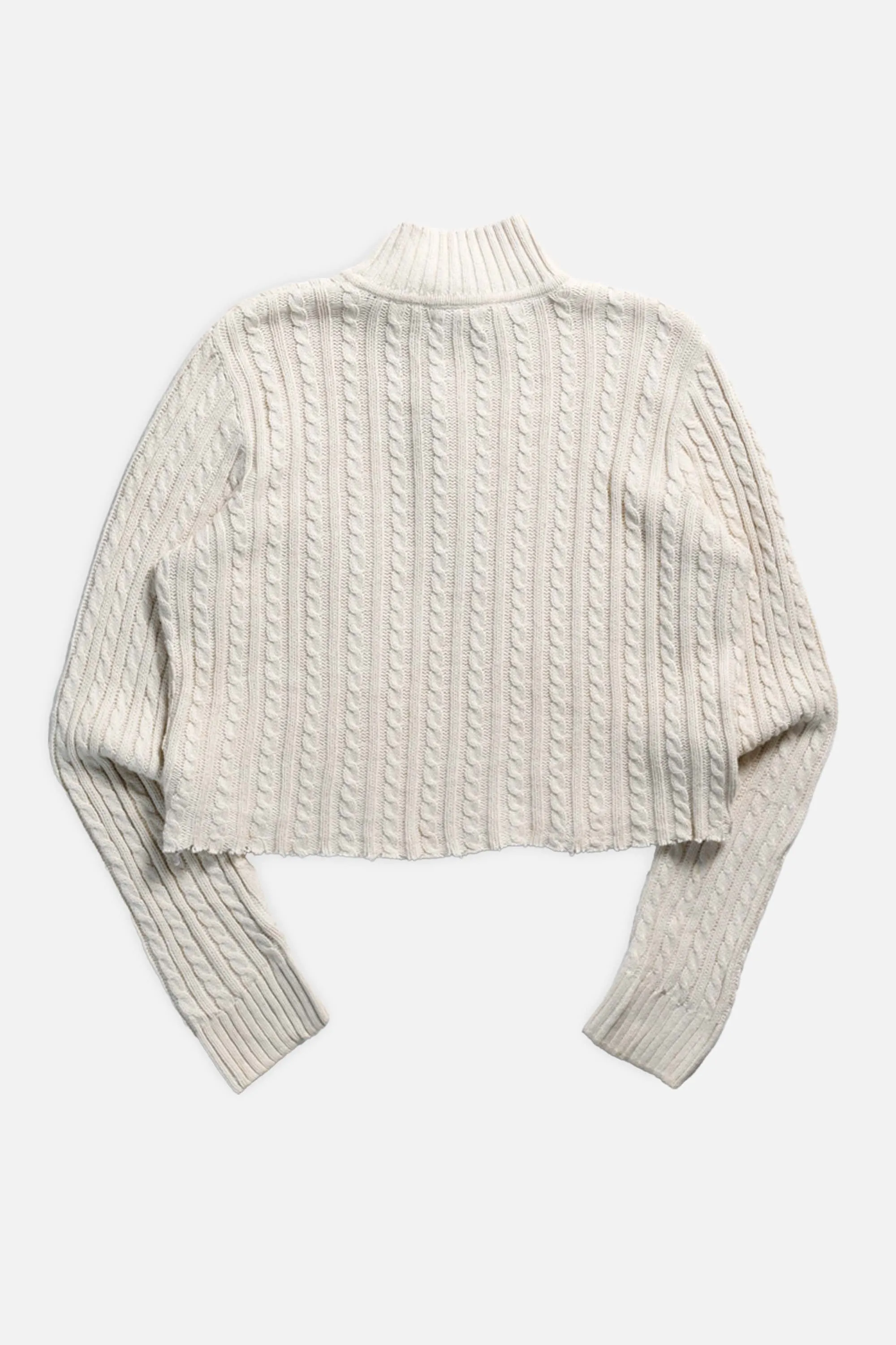 Rework Crop Knit Sweater - XL