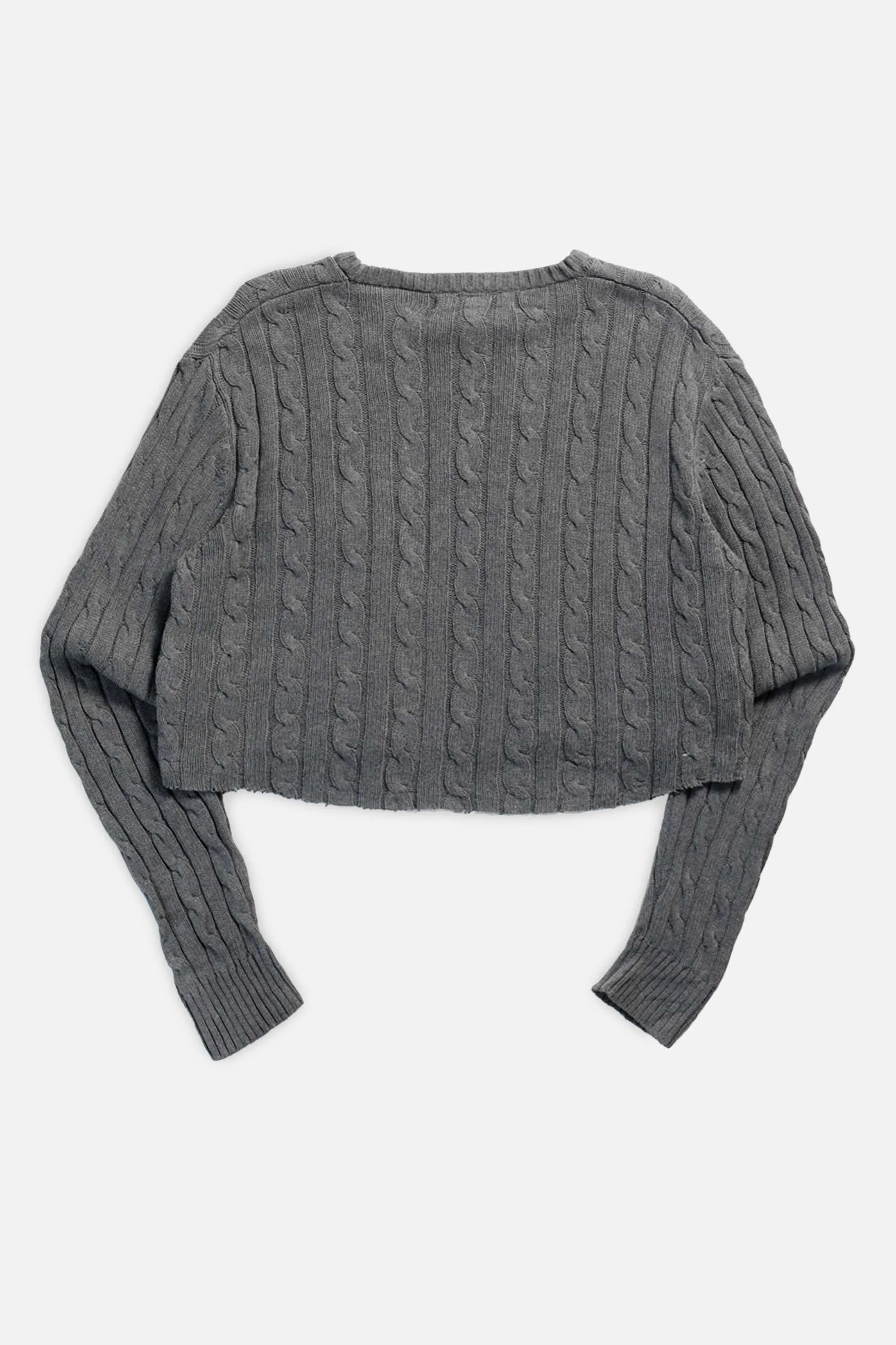 Rework Crop Knit Sweater - XL