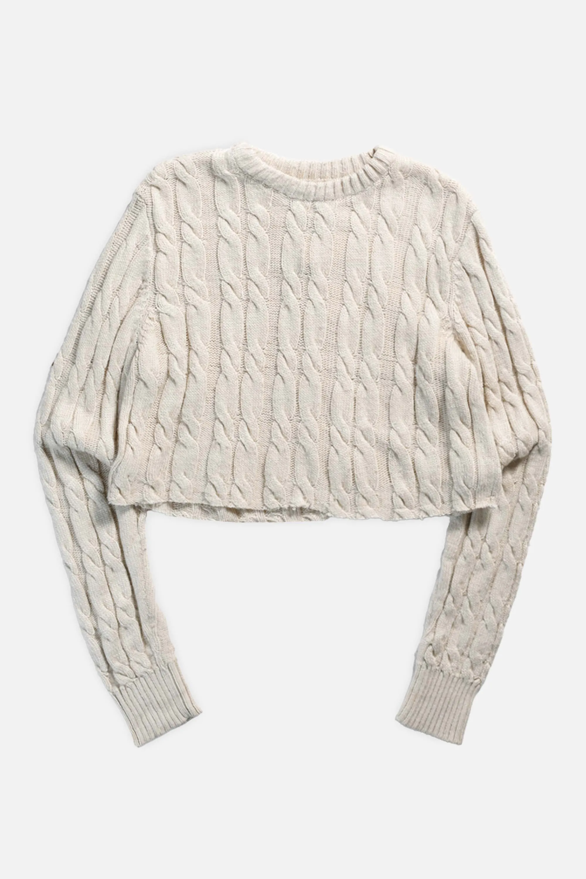 Rework Crop Knit Sweater - XL