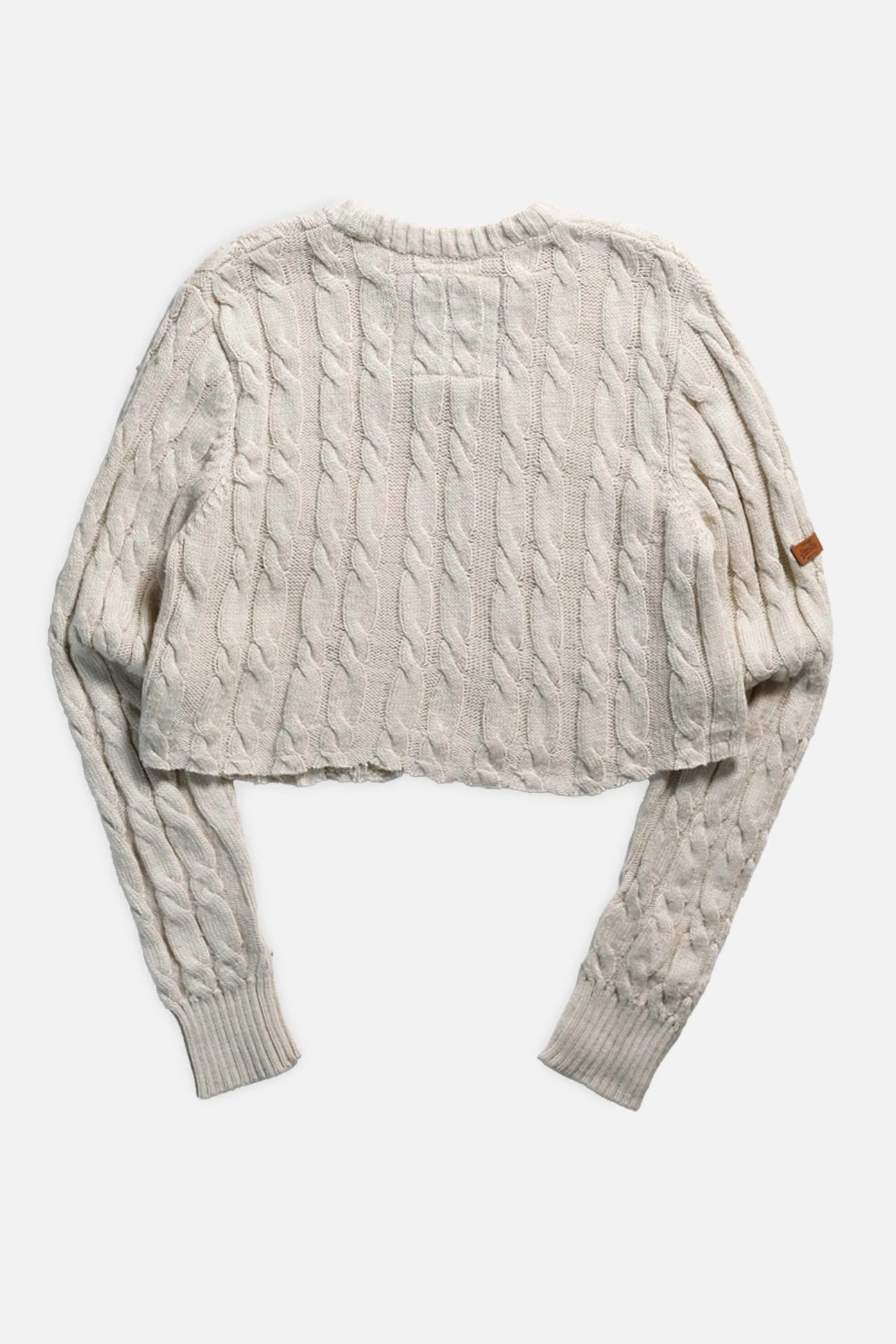 Rework Crop Knit Sweater - XL