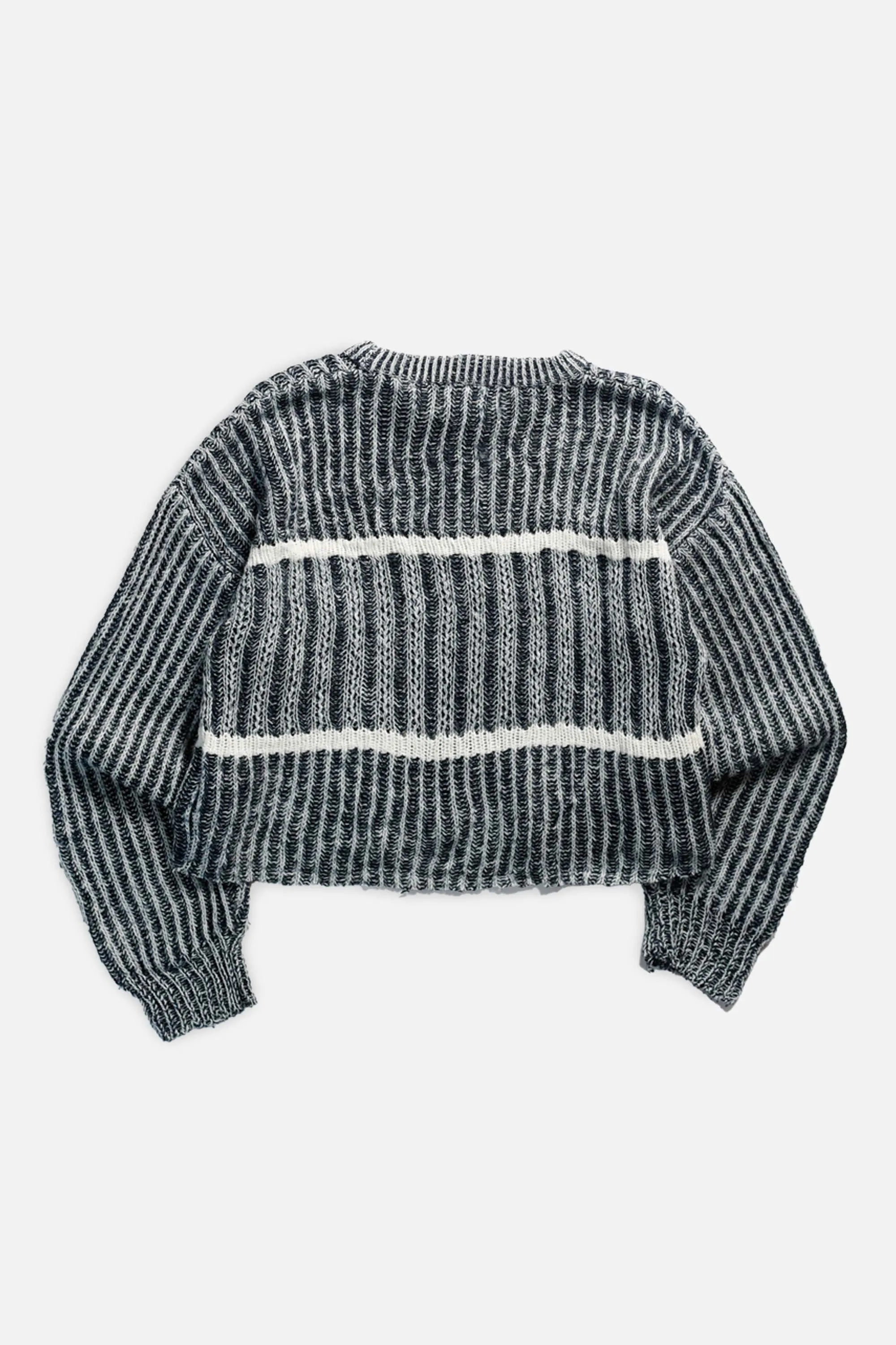 Rework Crop Knit Sweater - XL