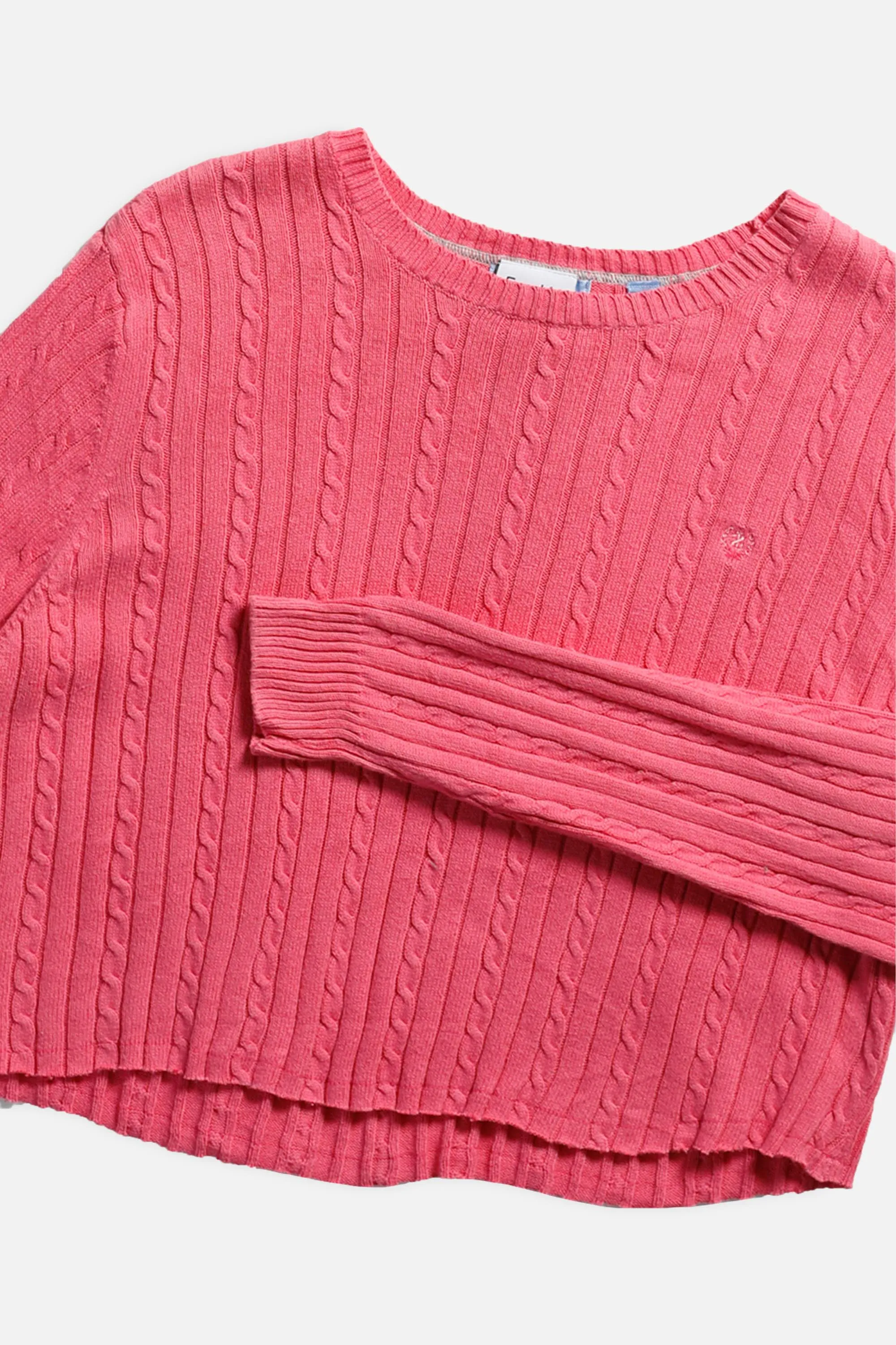 Rework Crop Knit Sweater - XL