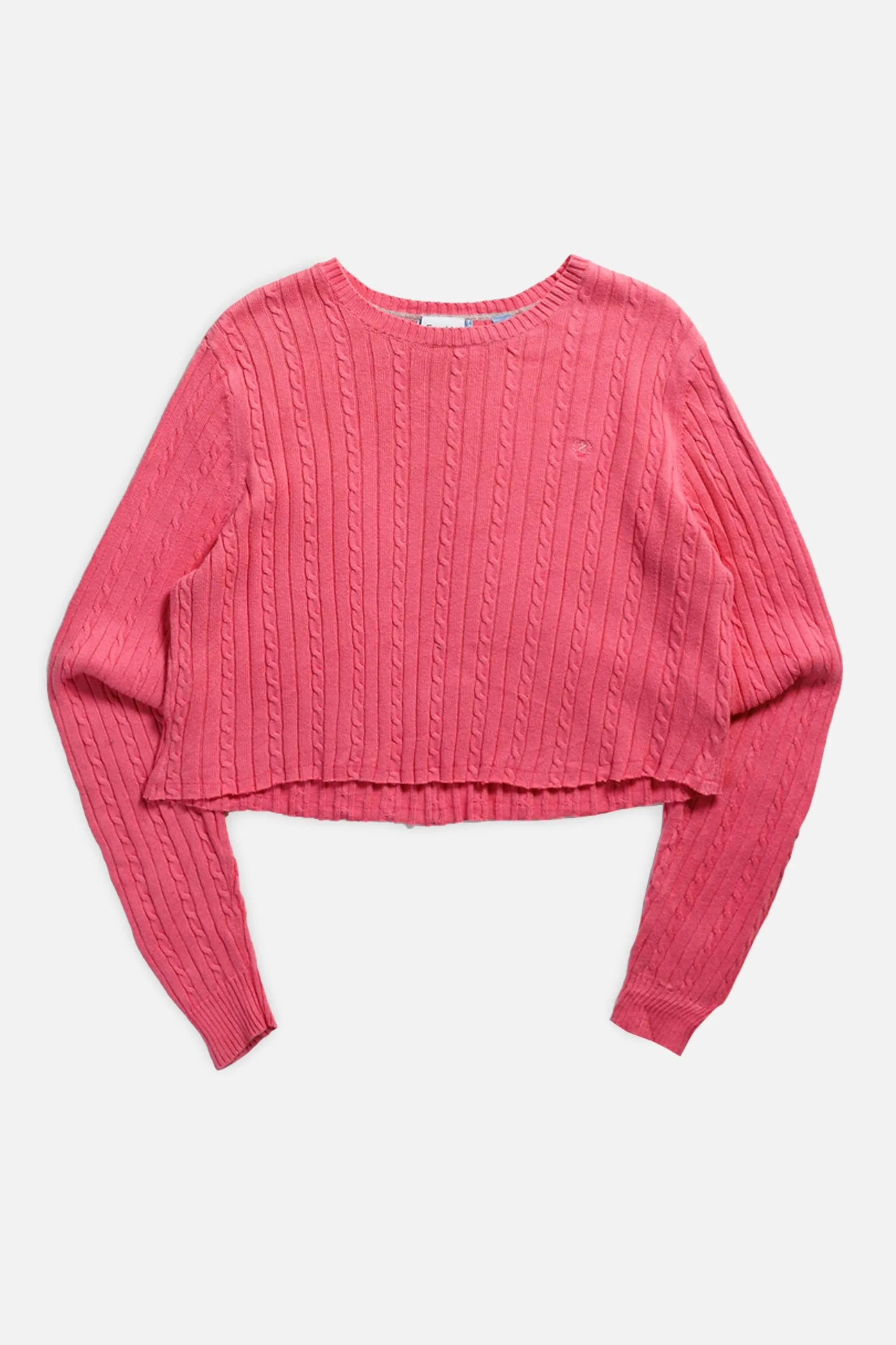 Rework Crop Knit Sweater - XL