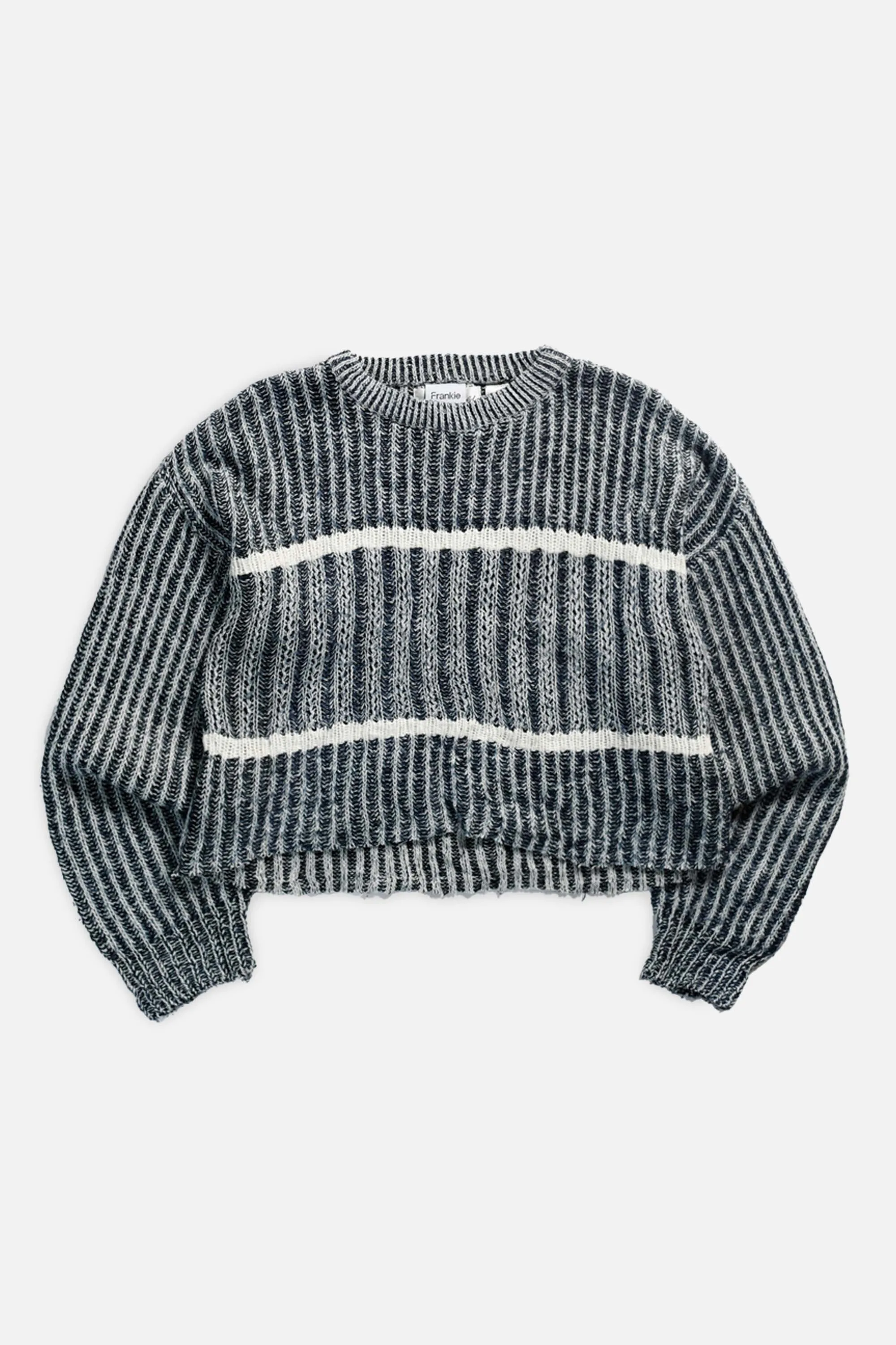 Rework Crop Knit Sweater - XL