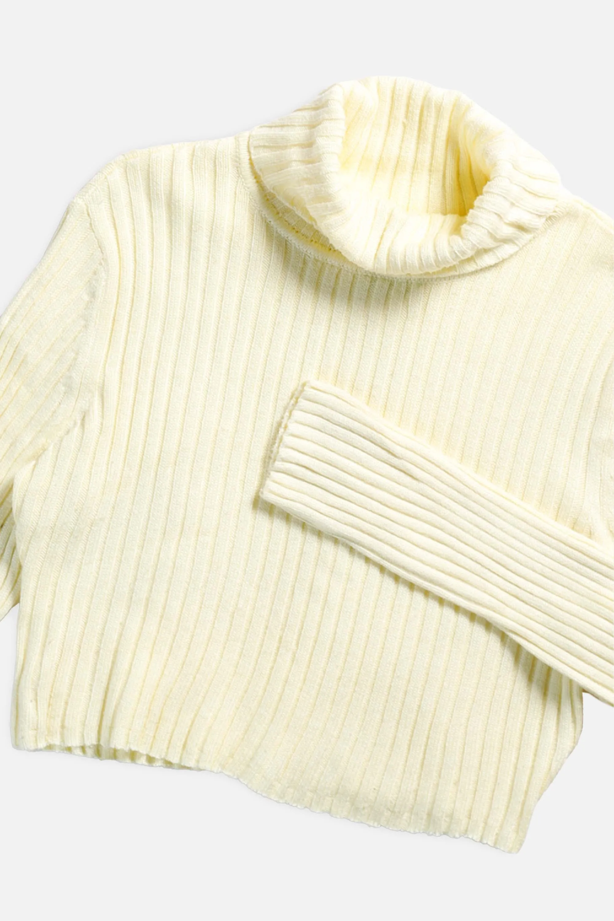 Rework Crop Knit Sweater - XS
