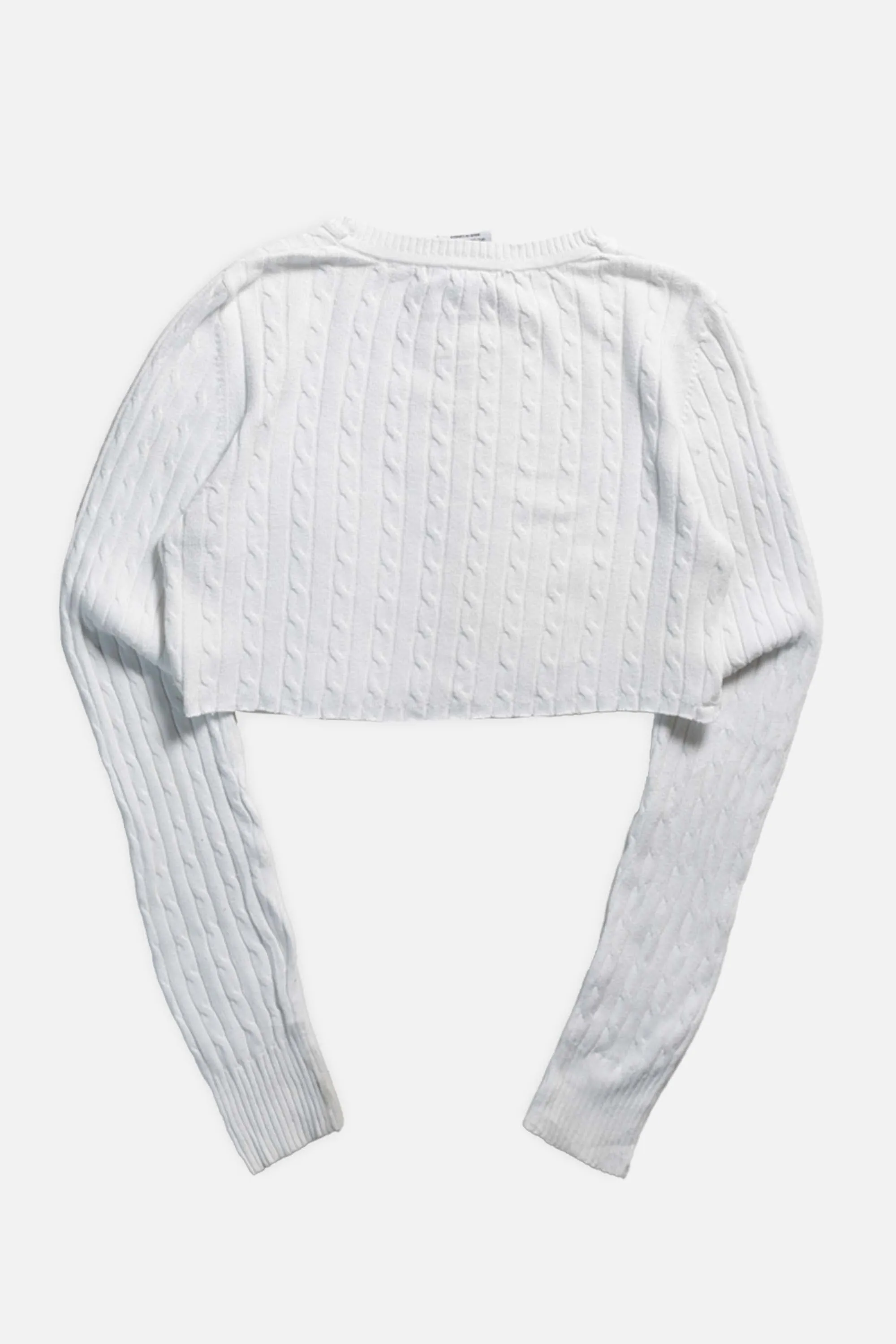 Rework Crop Knit Sweater - XS