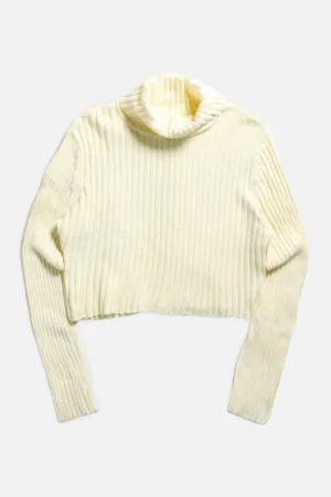 Rework Crop Knit Sweater - XS