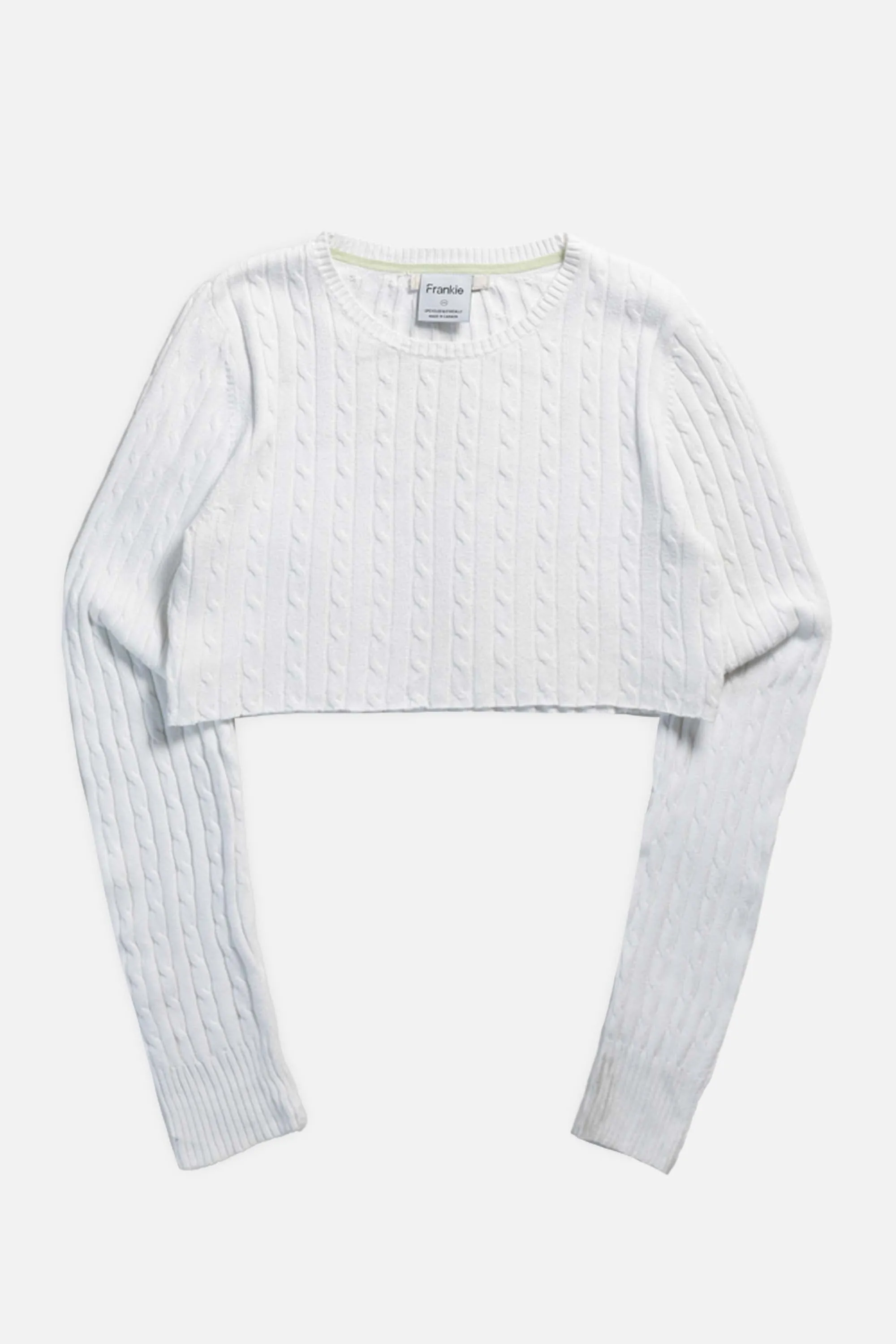 Rework Crop Knit Sweater - XS