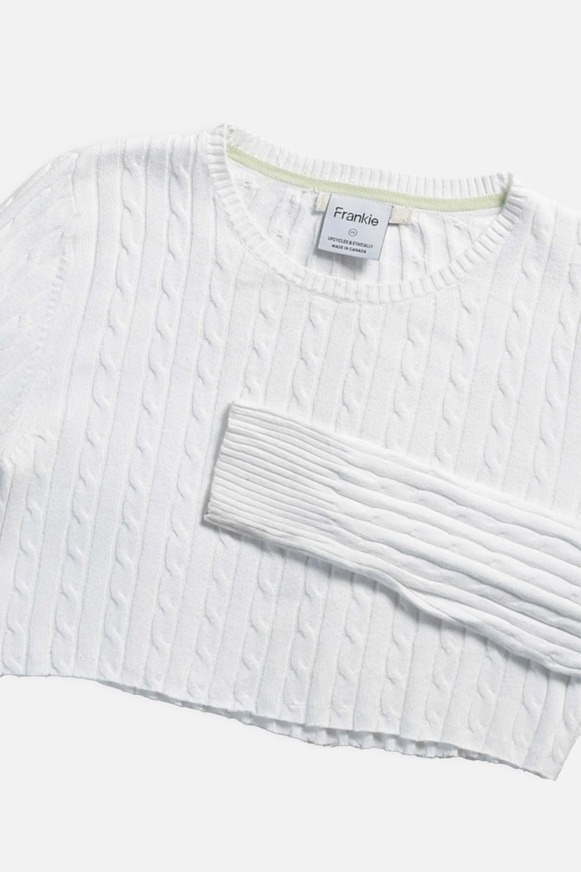 Rework Crop Knit Sweater - XS