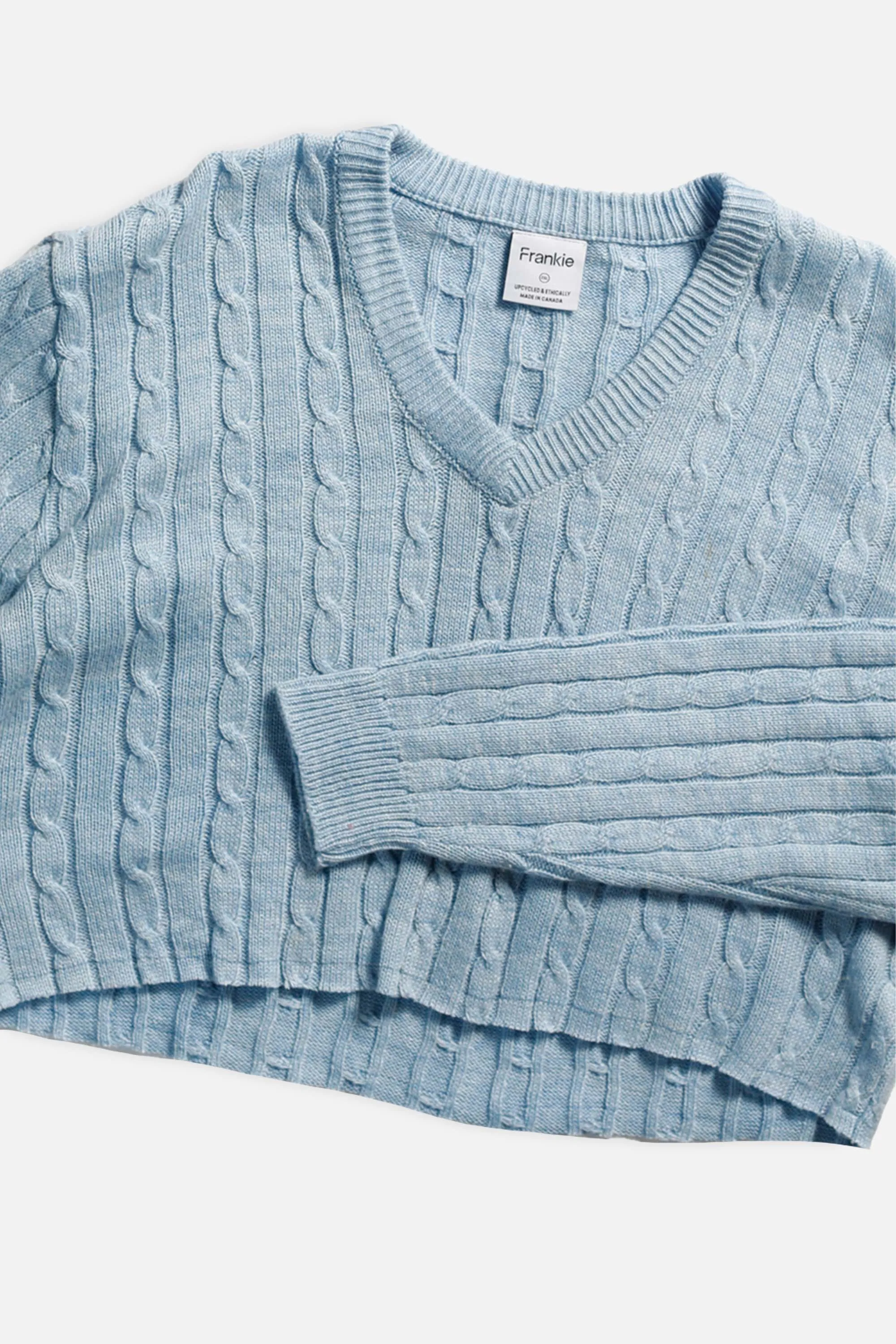 Rework Crop Knit Sweater - XXL