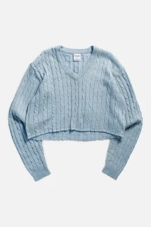 Rework Crop Knit Sweater - XXL