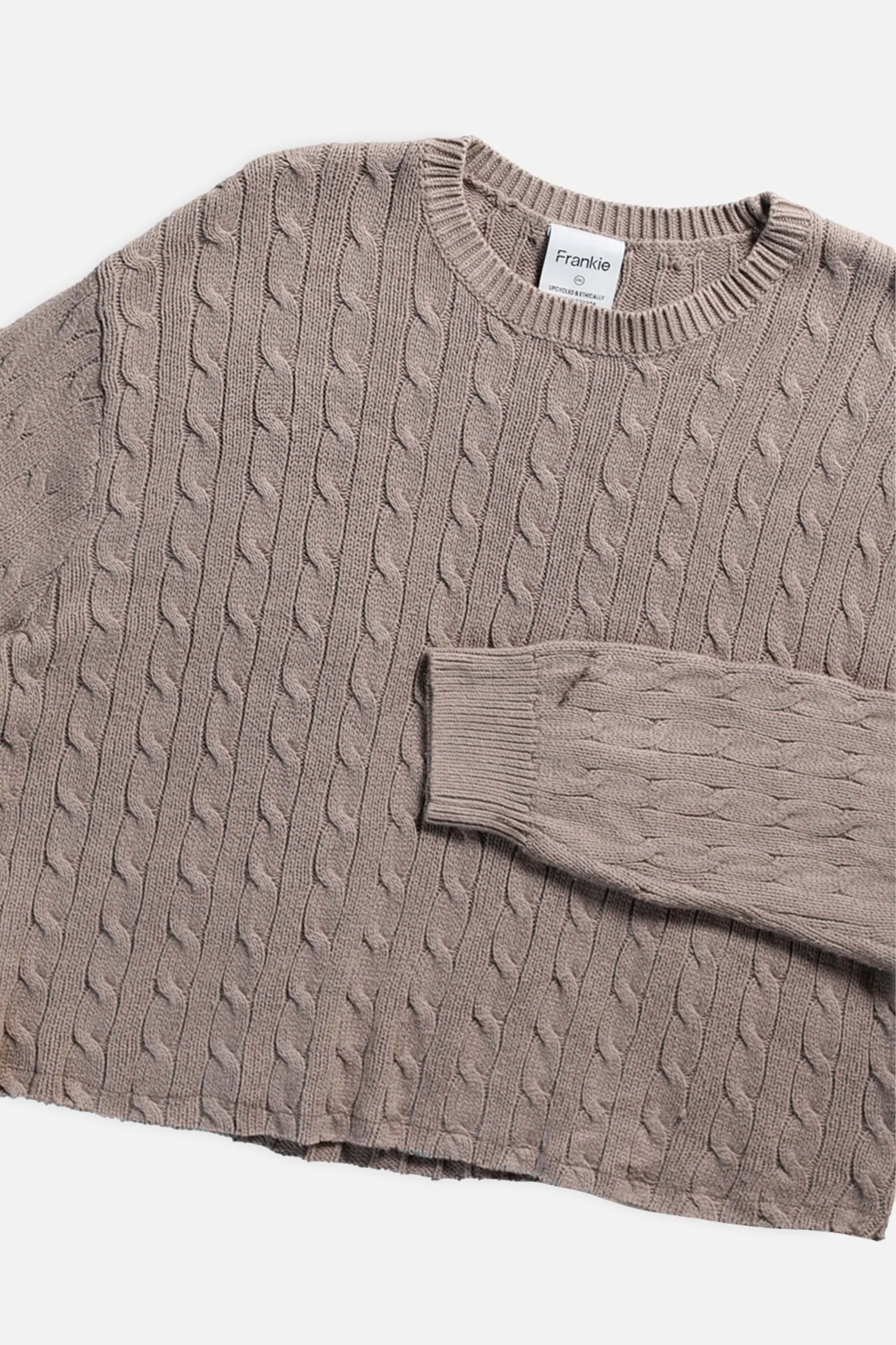 Rework Crop Knit Sweater - XXL