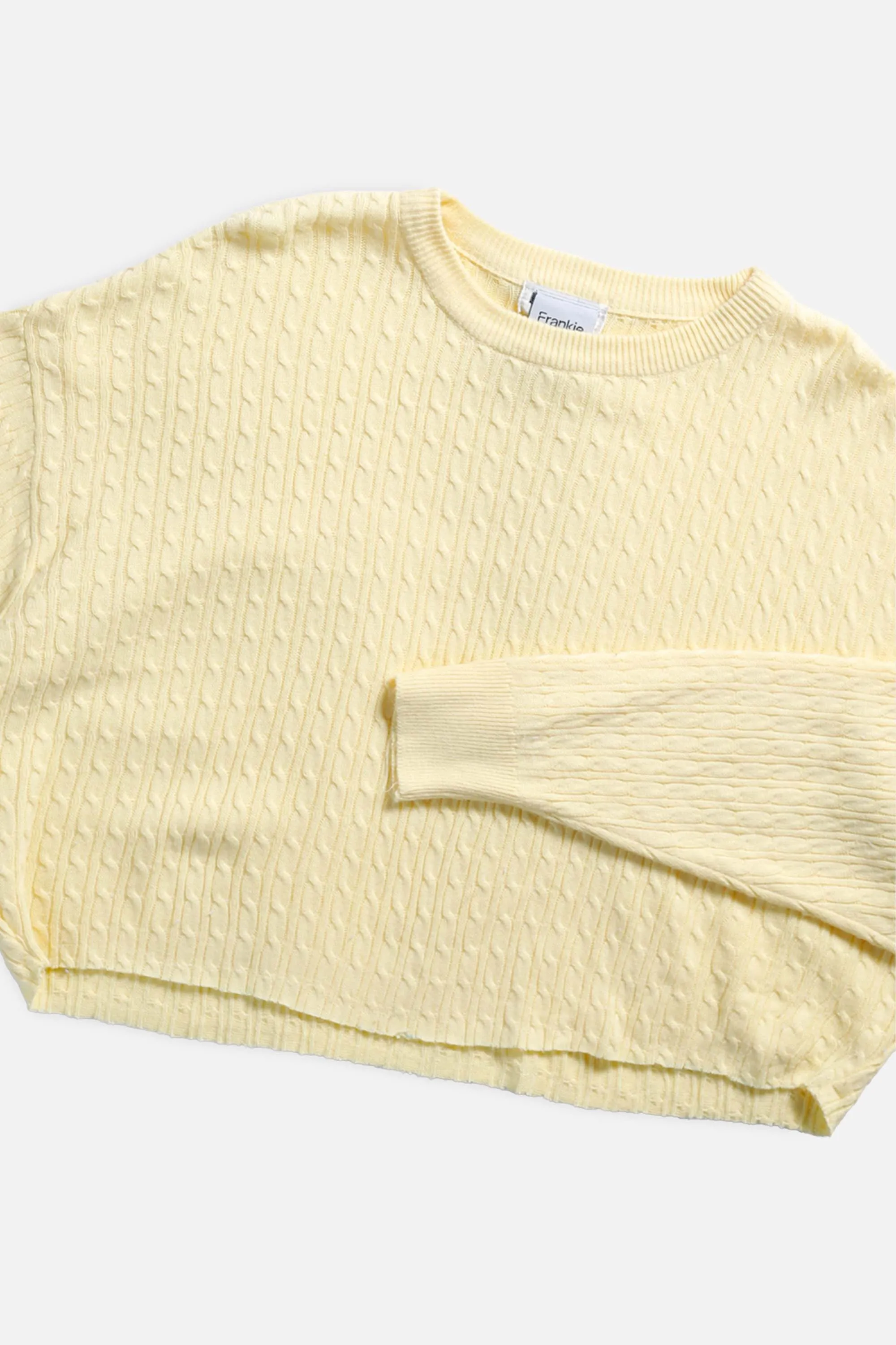 Rework Crop Knit Sweater - XXL