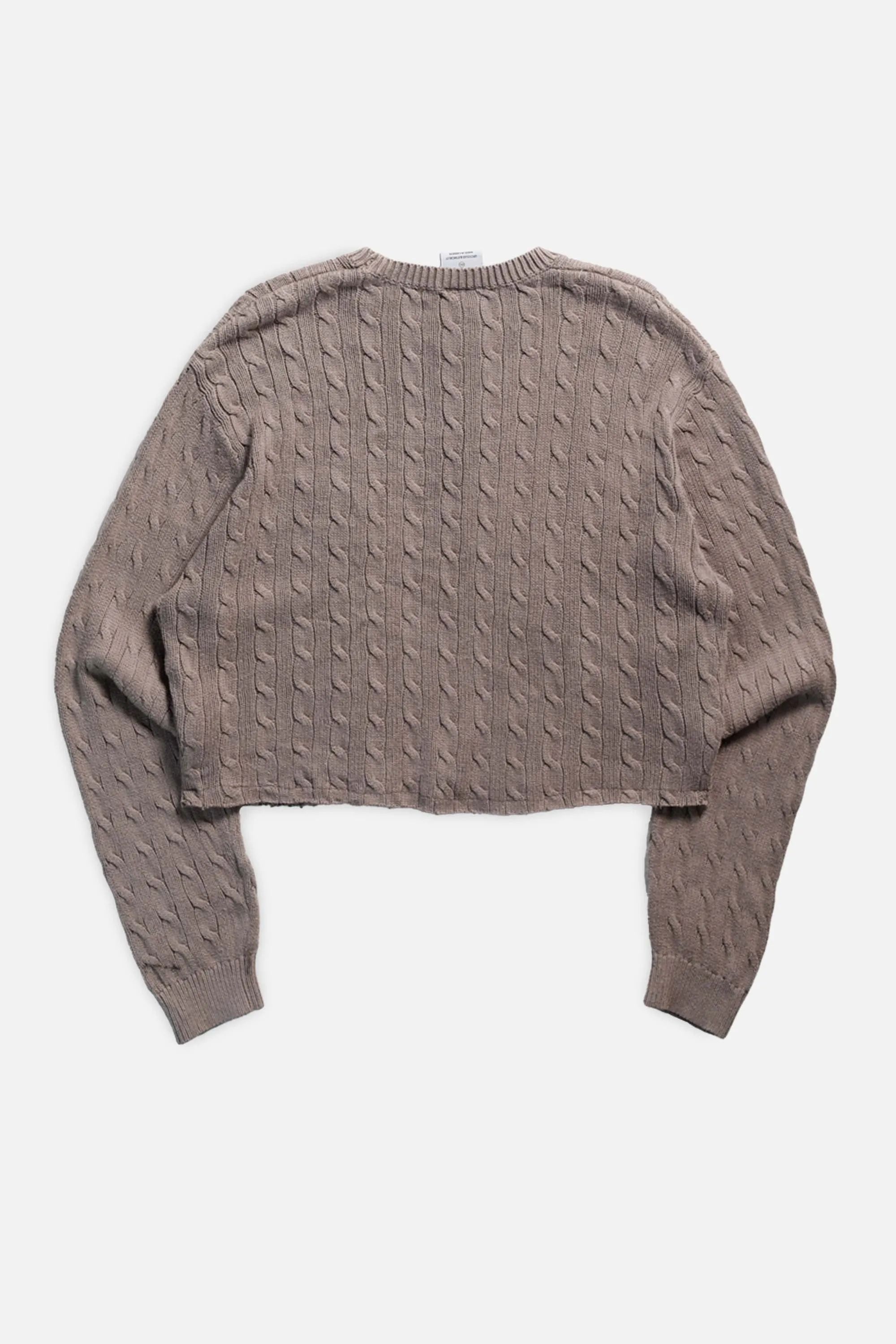 Rework Crop Knit Sweater - XXL