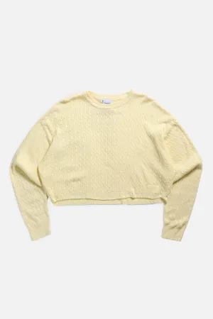 Rework Crop Knit Sweater - XXL