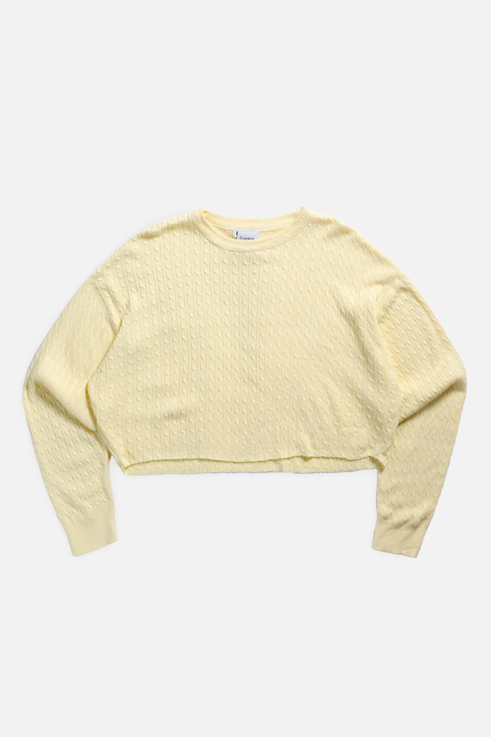 Rework Crop Knit Sweater - XXL