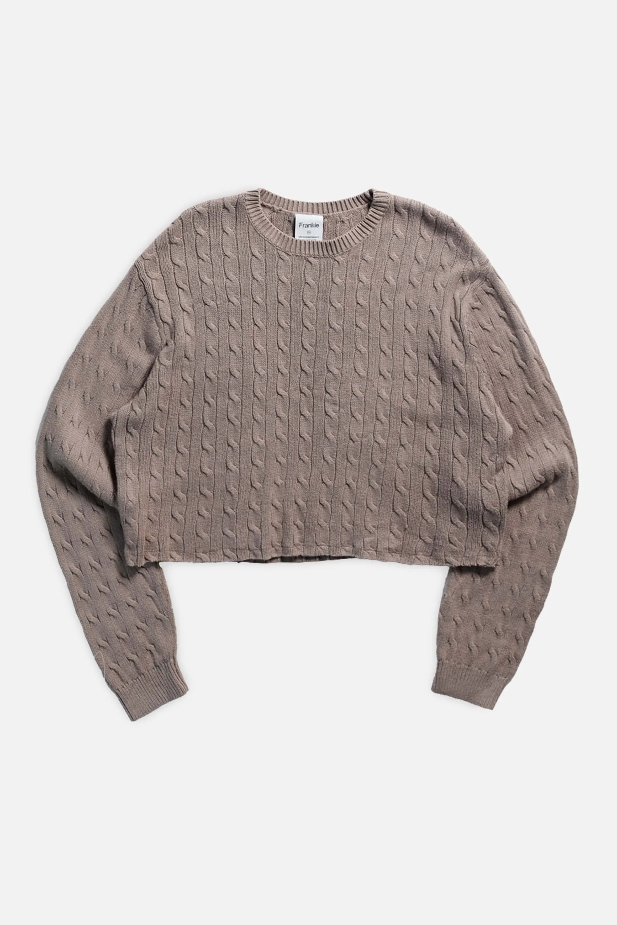 Rework Crop Knit Sweater - XXL