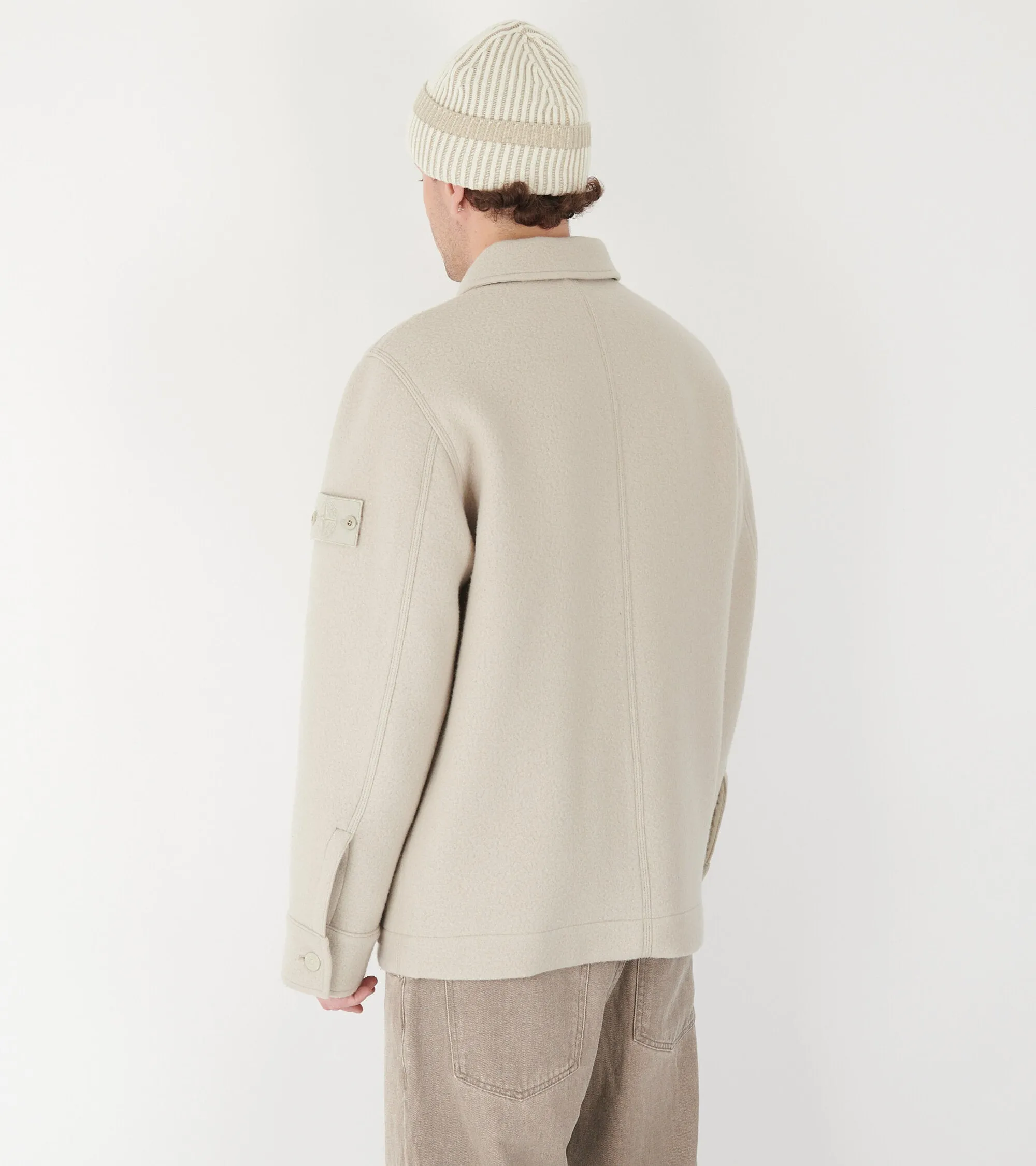 Rib Wool Logo Beanie Off-white/Beige