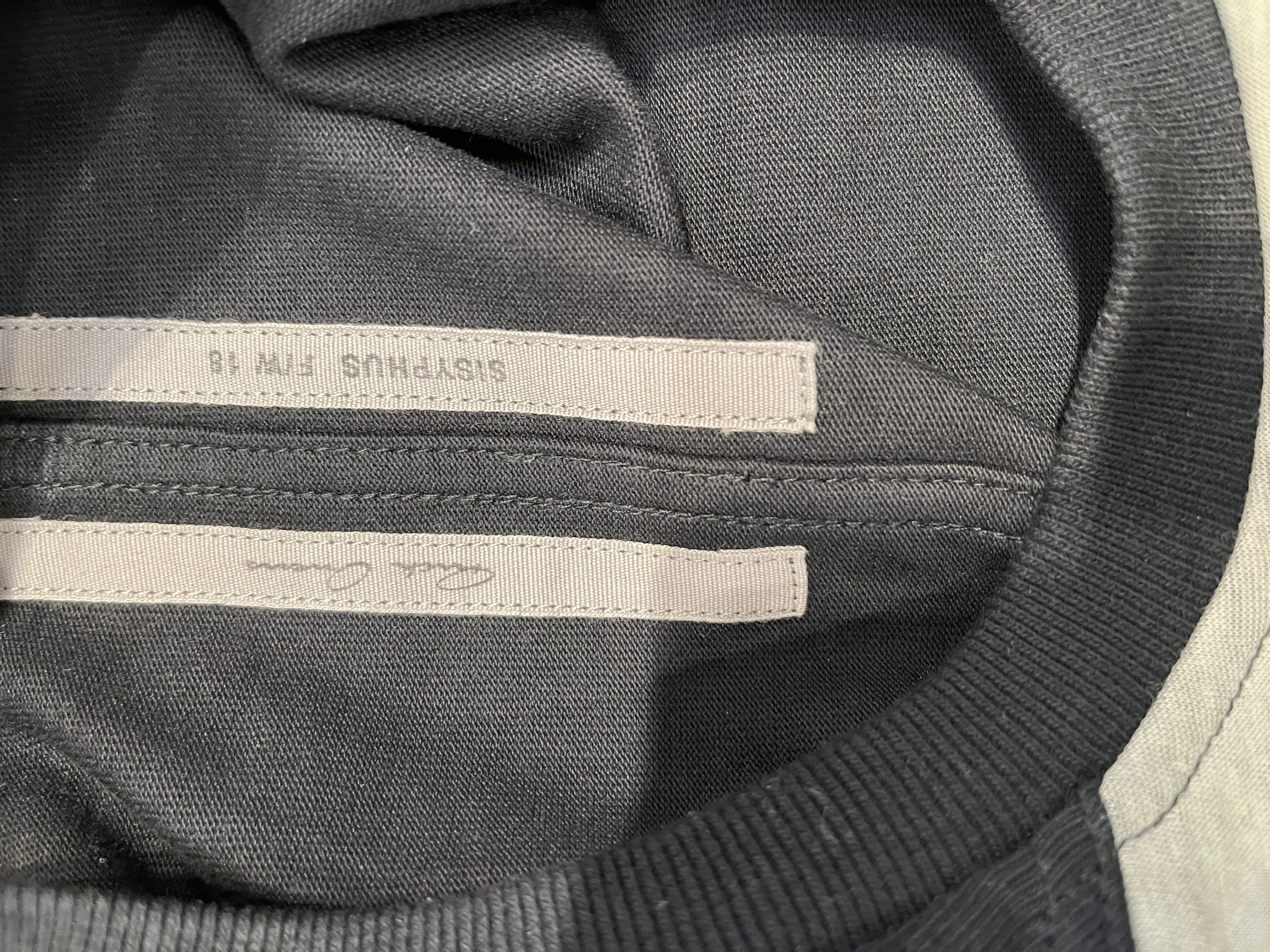 Rick Owens/Sweater/M/Cotton/BLK/Layered/FW18 SISYPHUS SWEATER