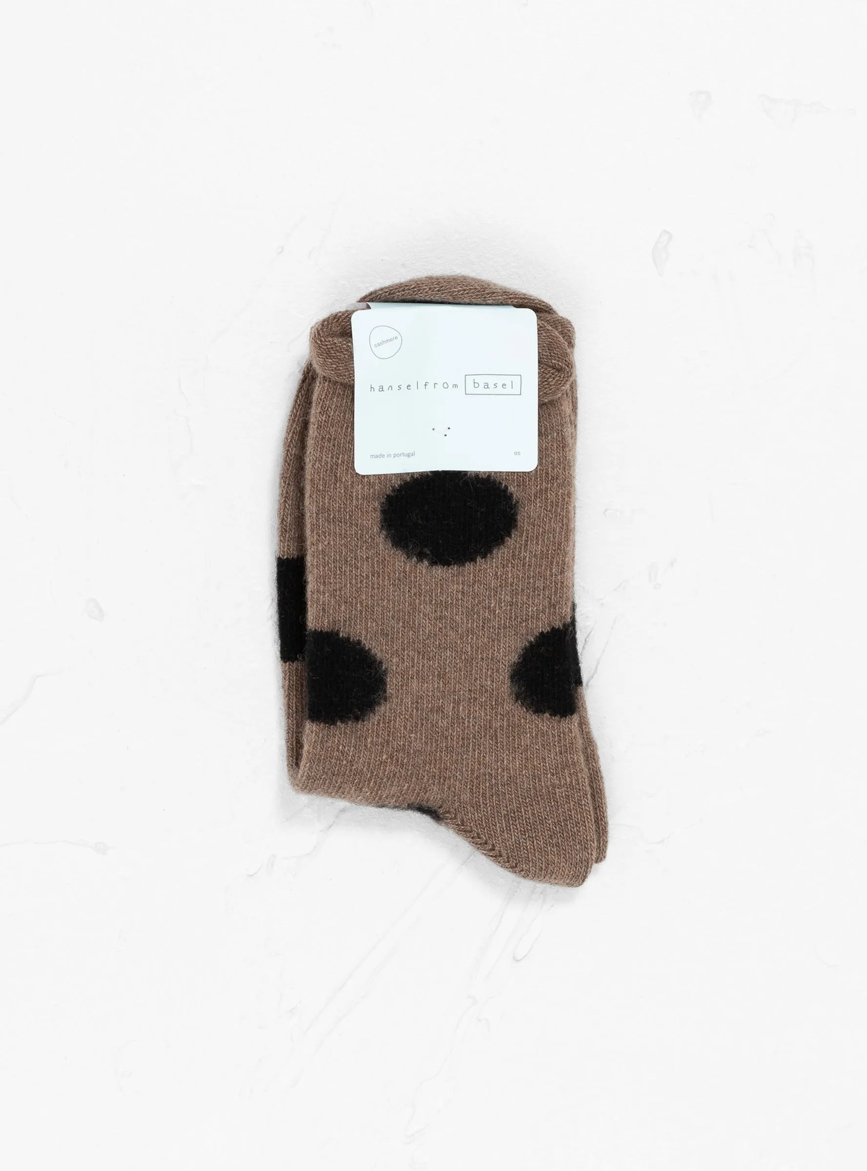 Rie Cashmere Crew Socks Walnut