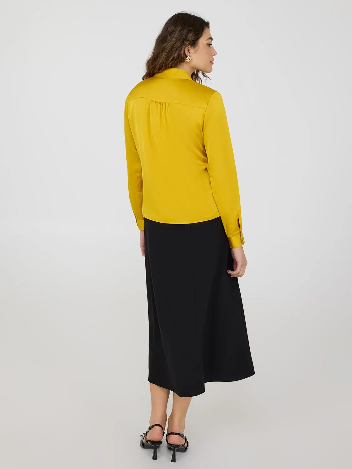 Satin Utility Blouse