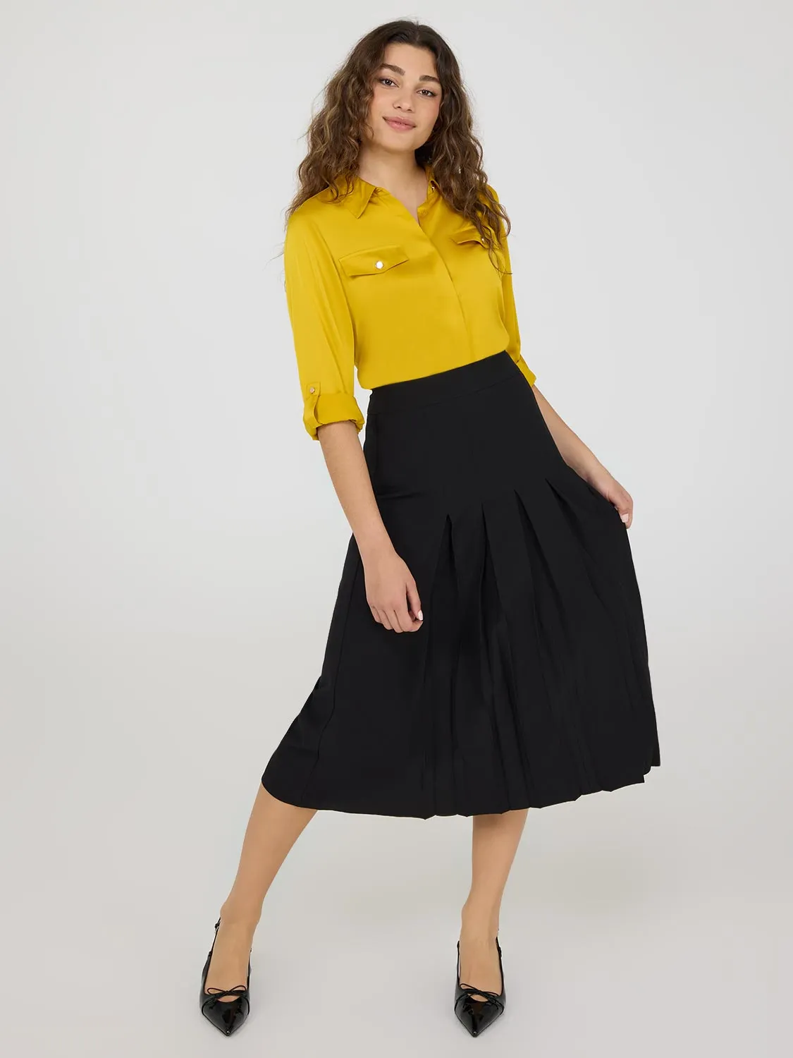 Satin Utility Blouse
