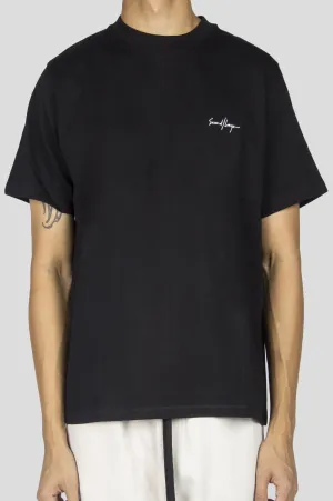 SECOND LAYER STRUCTURED JERSEY CROPPED T-SHIRT BLACK