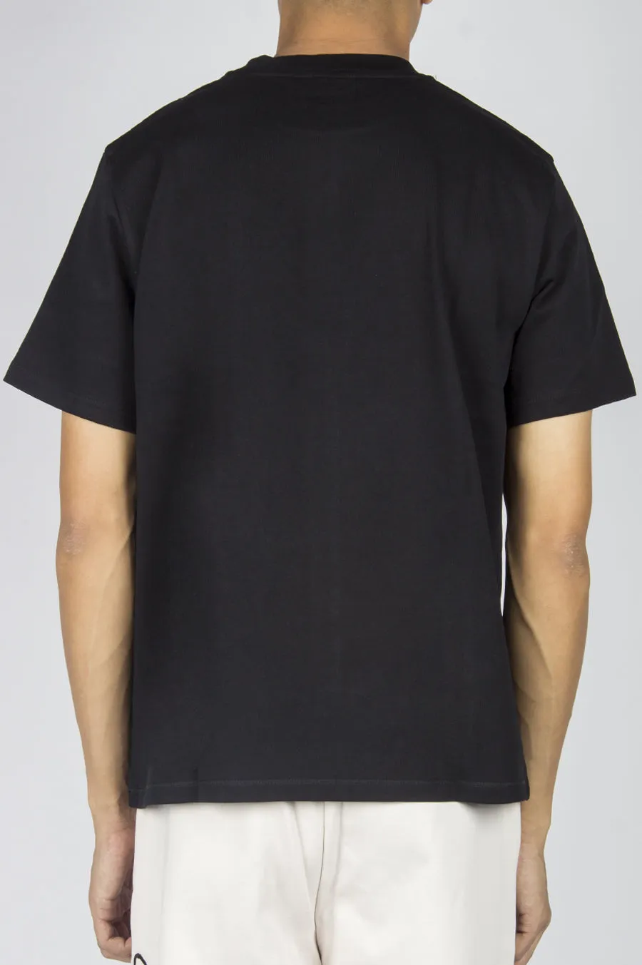 SECOND LAYER STRUCTURED JERSEY CROPPED T-SHIRT BLACK